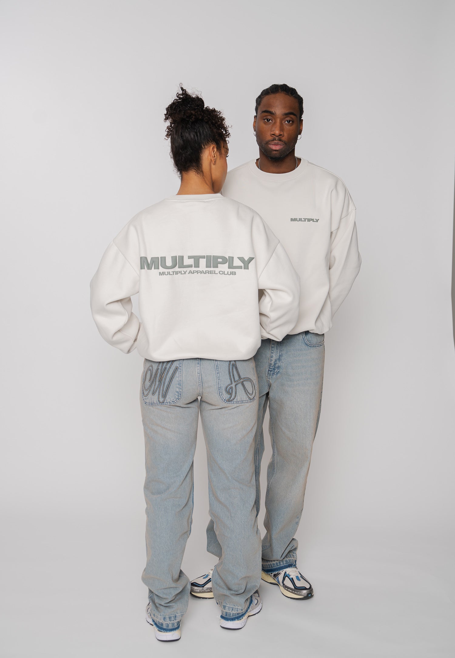 Multiply Apparel Oversize Sweatshirt MULTIPLY Vasporous Gray – weitere Ansicht 3