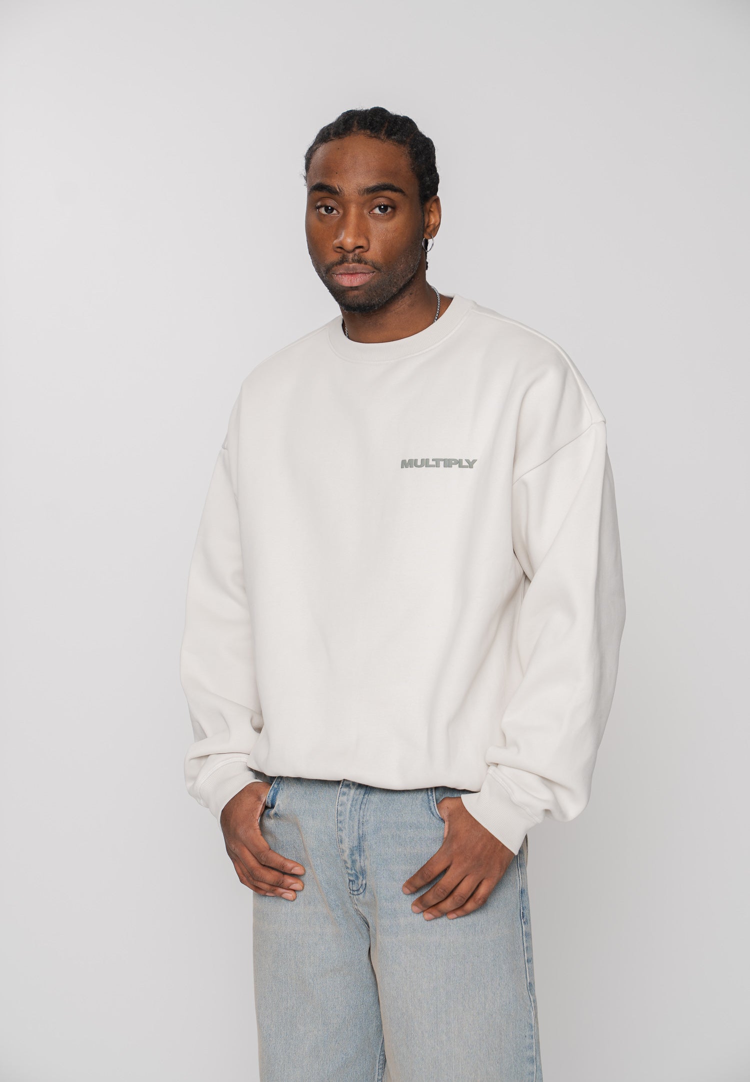 Multiply Apparel Oversize Sweatshirt MULTIPLY Vasporous Gray – weitere Ansicht 4