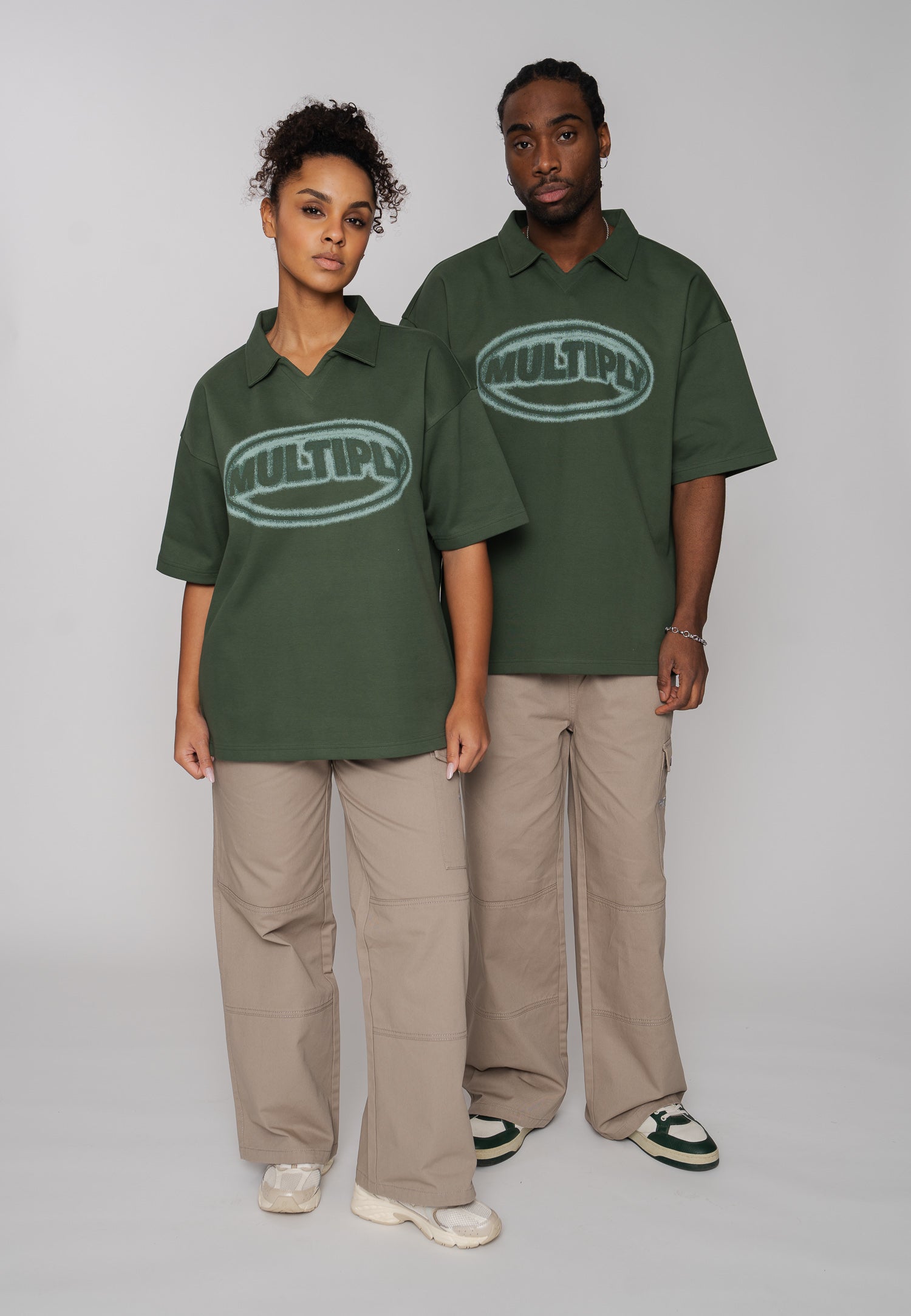 Multiply Apparel Oversize Short Sleeve Polo ECLIPSE Duck Green – weitere Ansicht 4