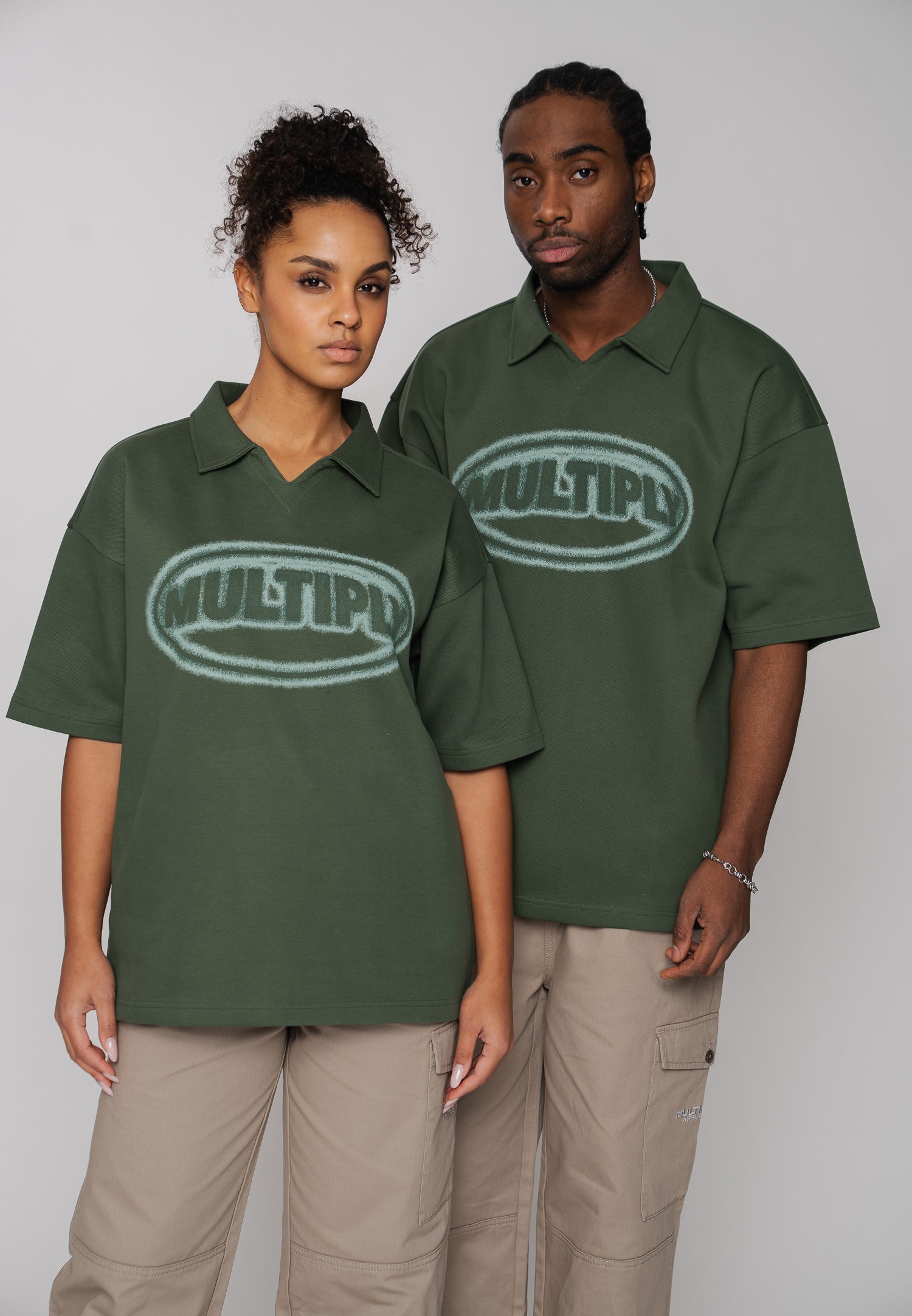 Multiply Apparel Oversize Short Sleeve Polo ECLIPSE Duck Green – weitere Ansicht 2