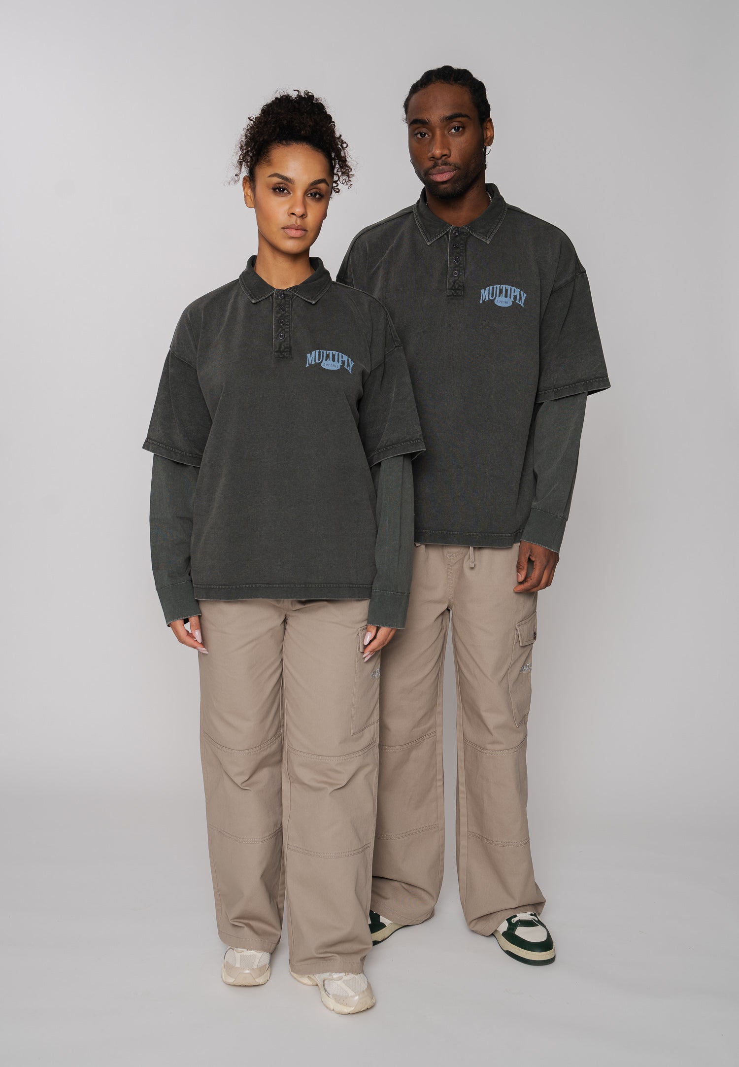 Oversize Longsleeve WORLDWIDE Black Soda Washed