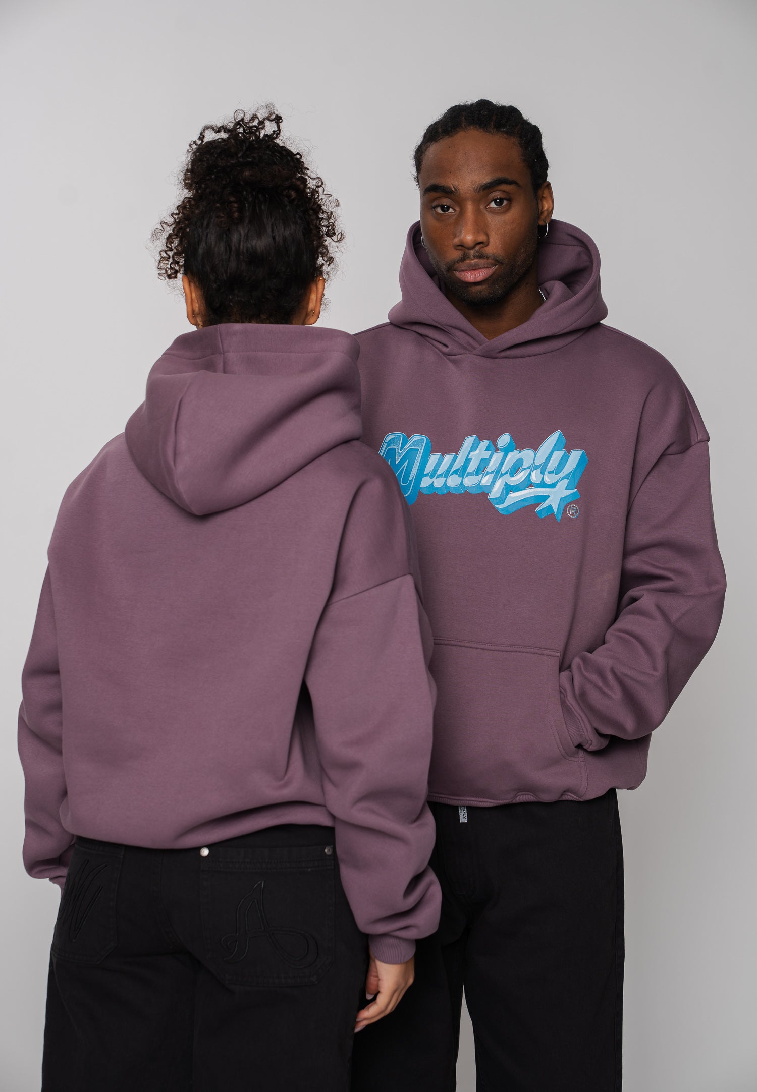 Oversize Hoodie ICE Black Plum