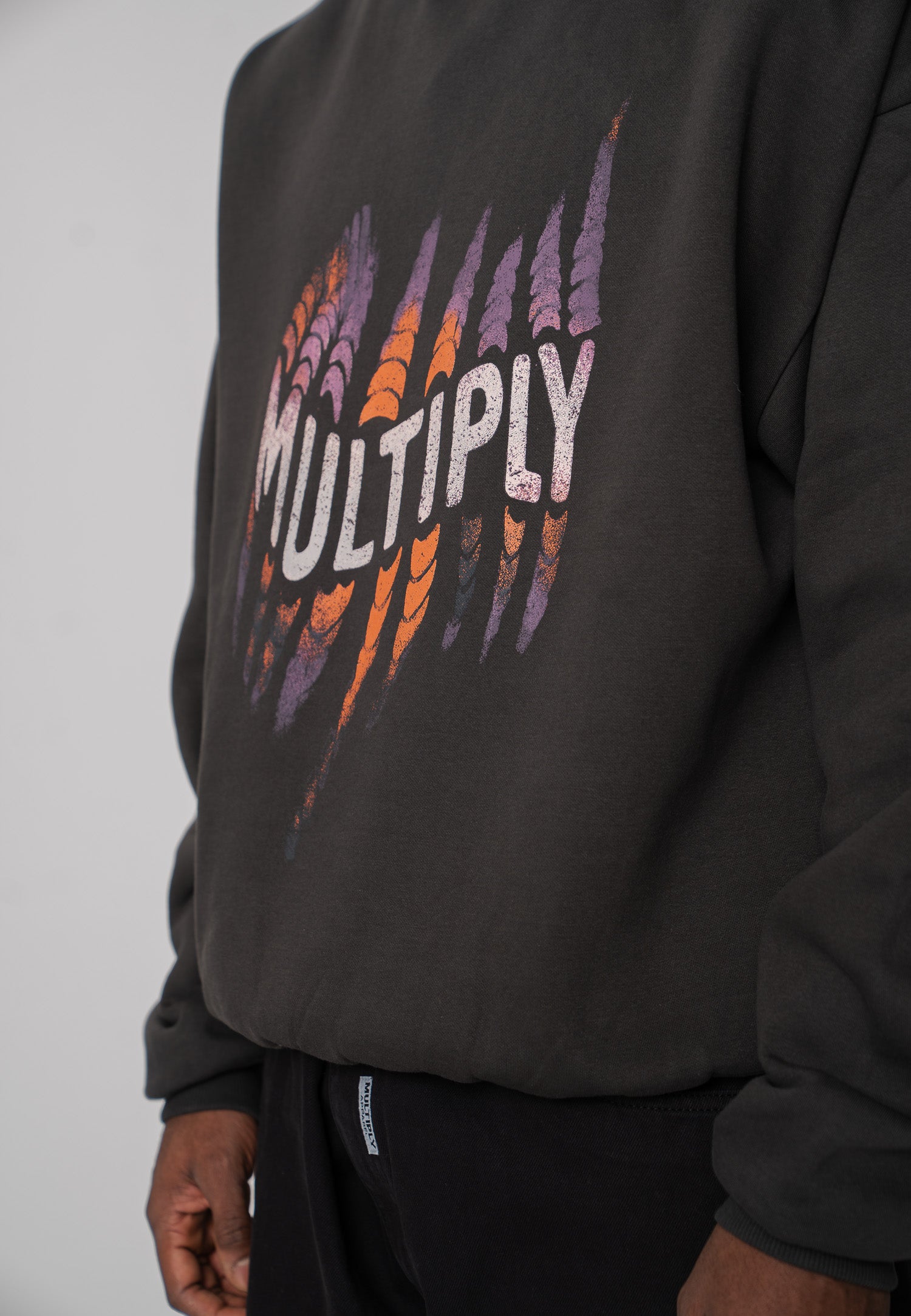 Multiply Apparel Oversize Sweatshirt WATERCOLOUR Phantom Washed – weitere Ansicht 2
