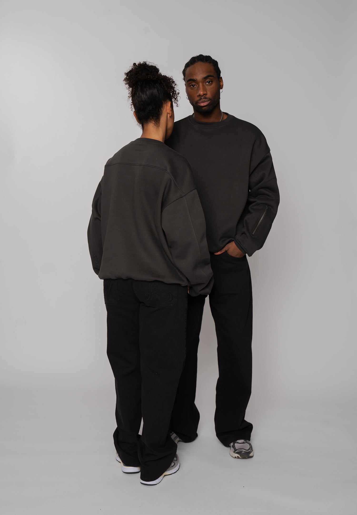 Multiply Apparel Oversize Sweatshirt ENGINEERED Phantom Washed – weitere Ansicht 3