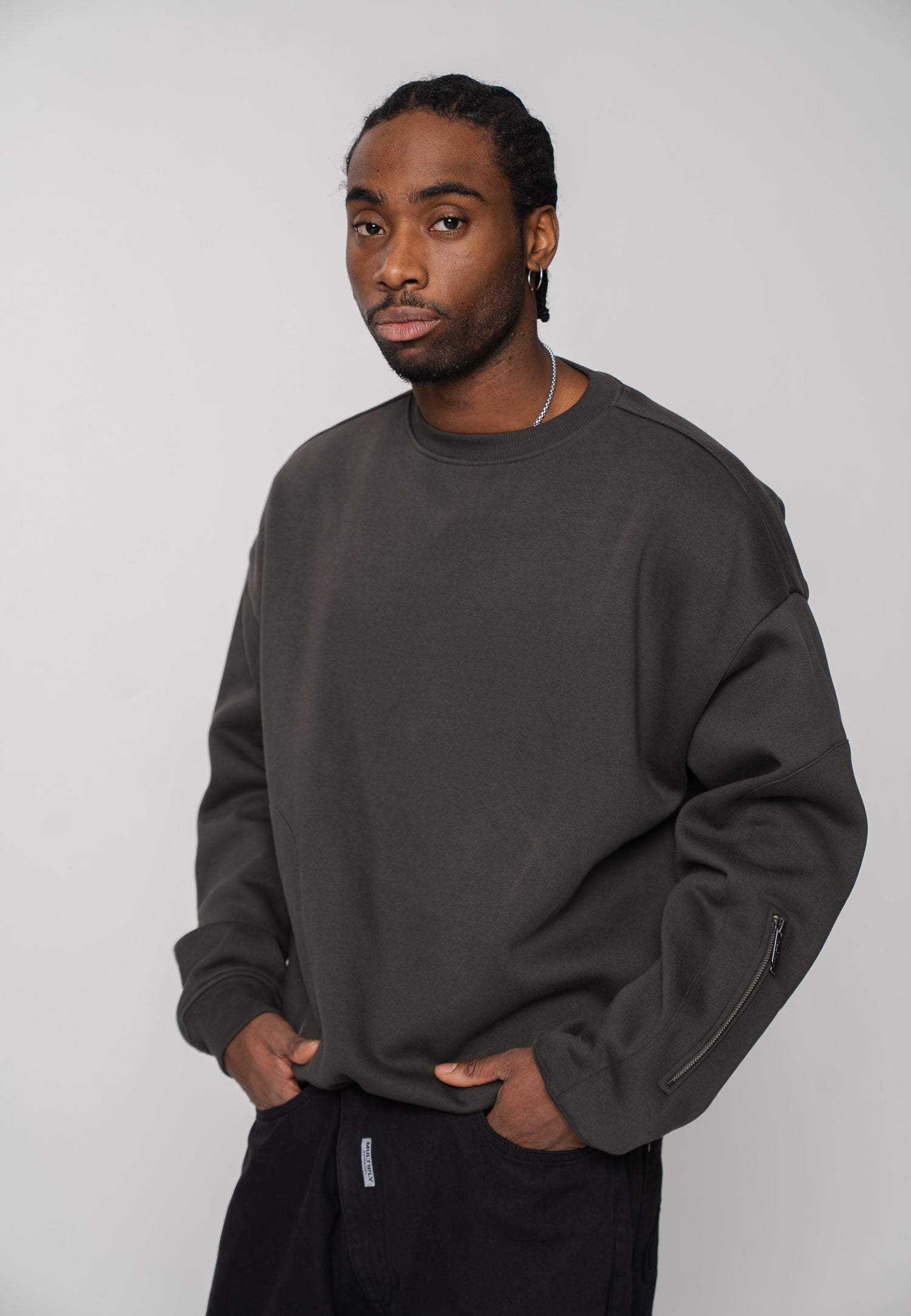 Multiply Apparel Oversize Sweatshirt ENGINEERED Phantom Washed – weitere Ansicht 6