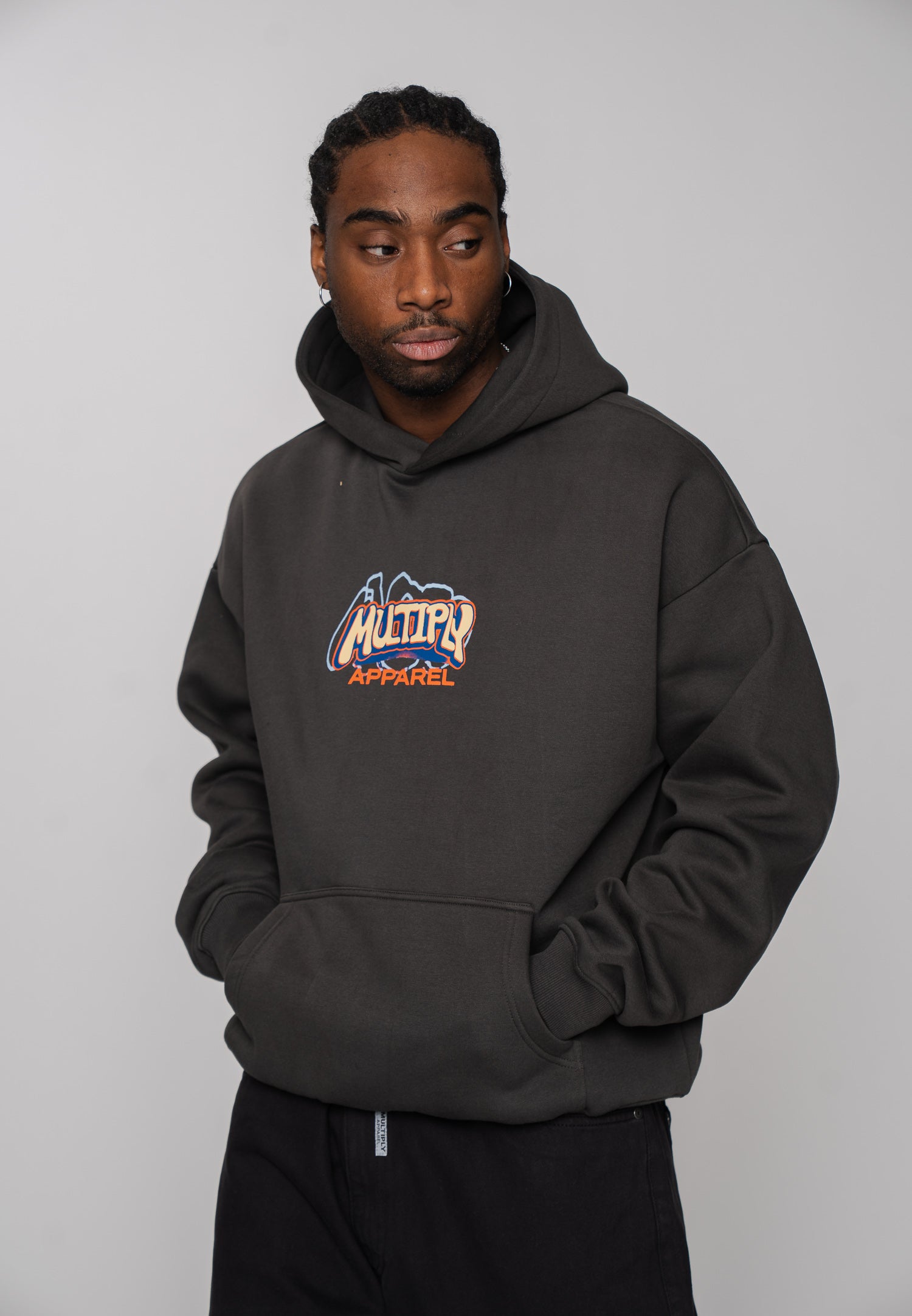 Multiply Apparel Oversize Hoodie BOREALIS Phantom Washed – weitere Ansicht 5