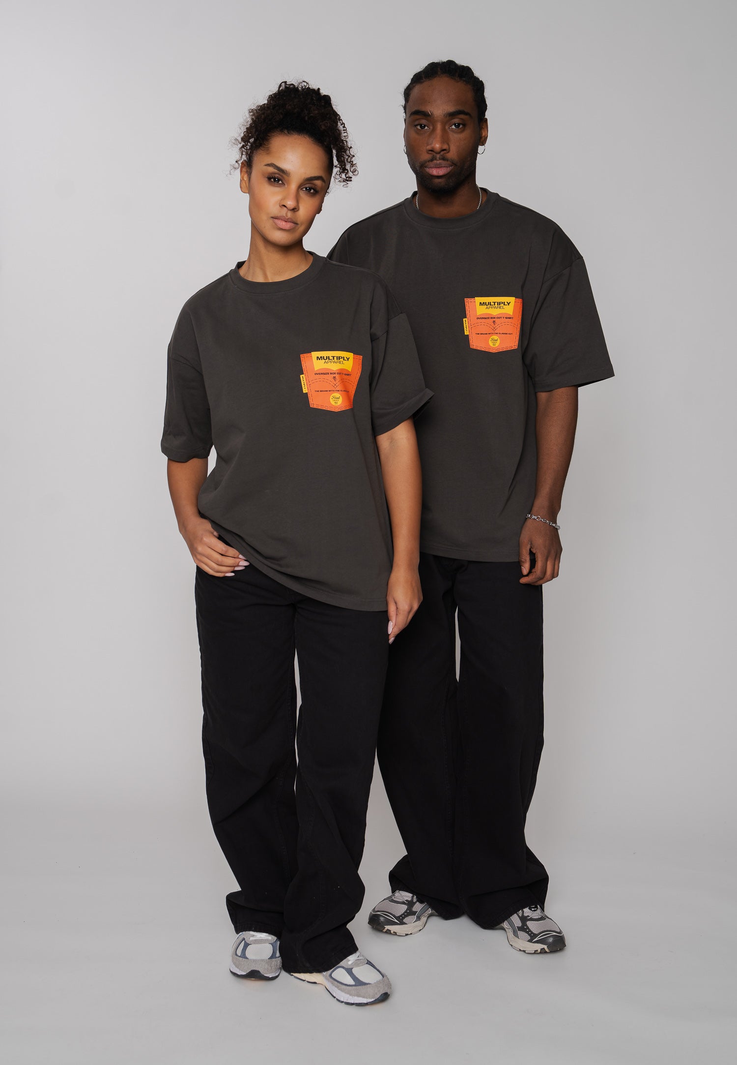 Multiply Apparel Oversize T-Shirt HIPPODROME Phantom Washed – weitere Ansicht 4