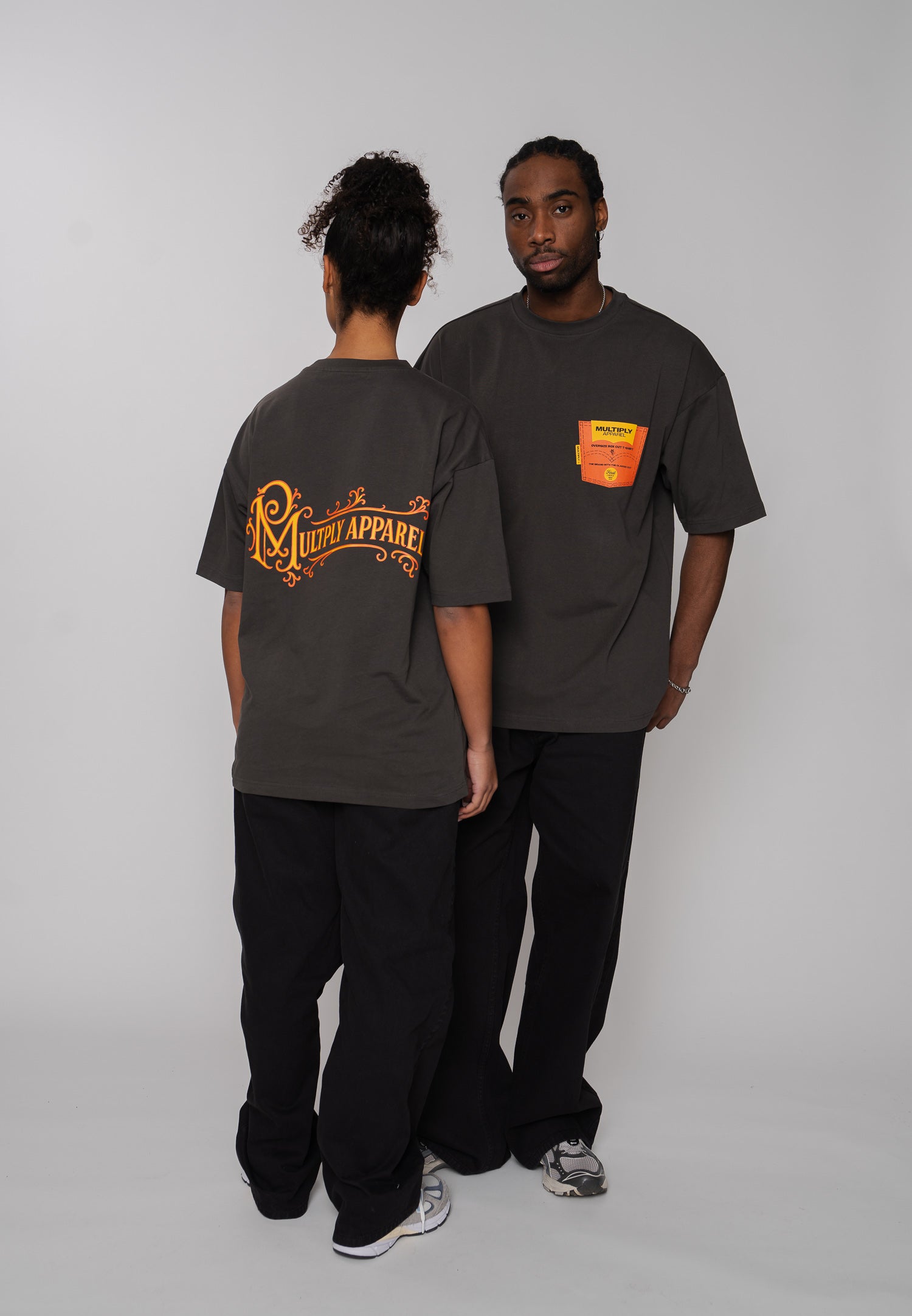 Multiply Apparel Oversize T-Shirt HIPPODROME Phantom Washed – weitere Ansicht 3
