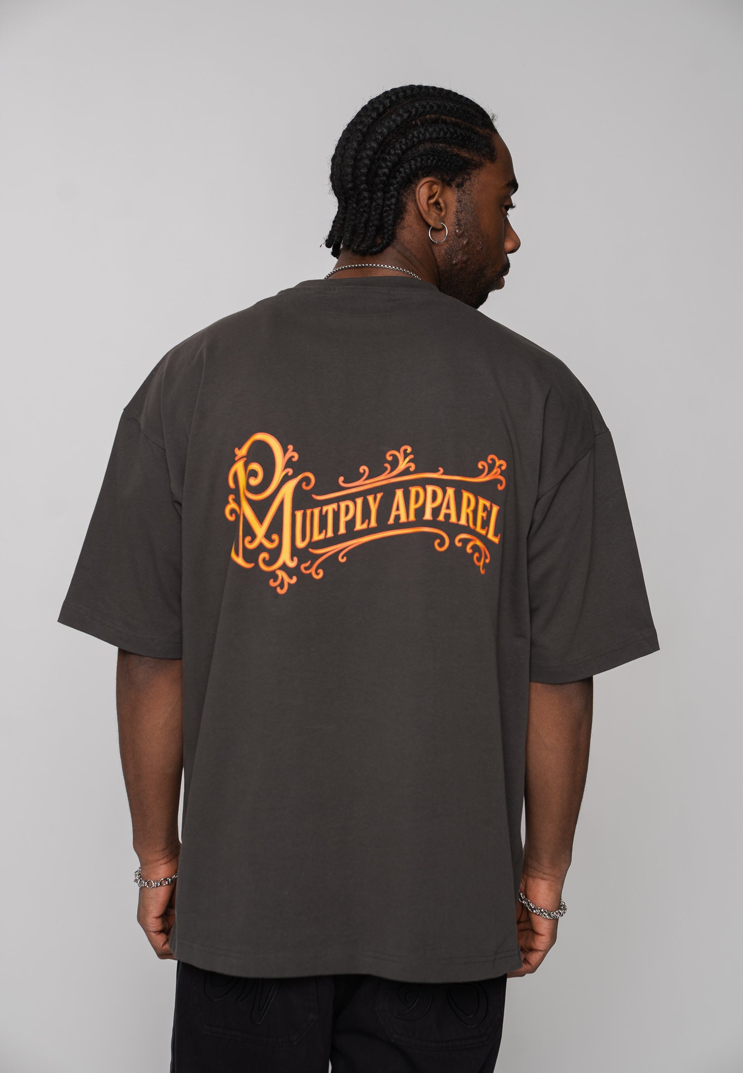 Multiply Apparel Oversize T-Shirt HIPPODROME Phantom Washed – weitere Ansicht 7