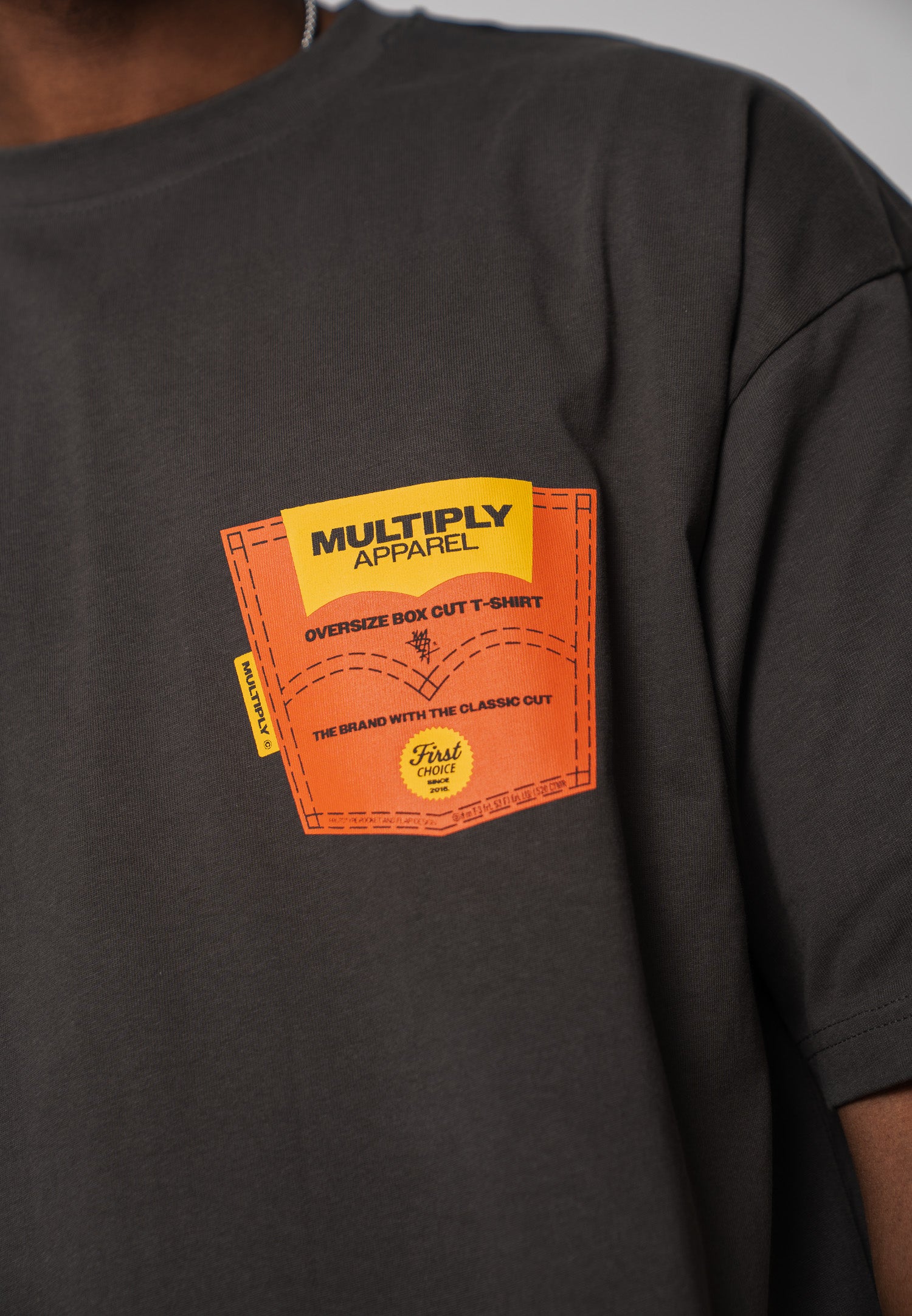 Multiply Apparel Oversize T-Shirt HIPPODROME Phantom Washed – weitere Ansicht 8