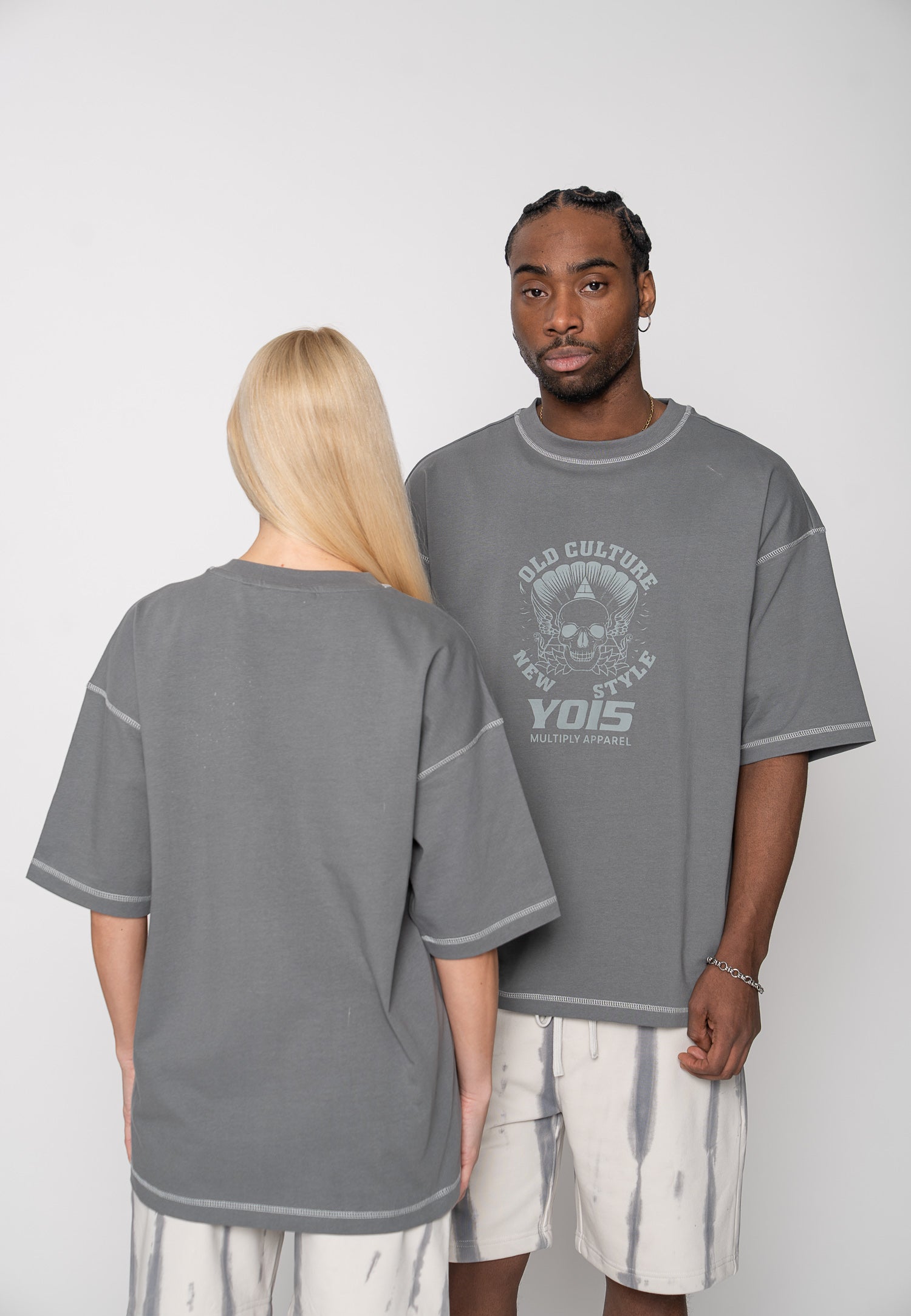 Multiply Apparel Oversize T-Shirt CULTURE STYLE Gargoyle – weitere Ansicht 2