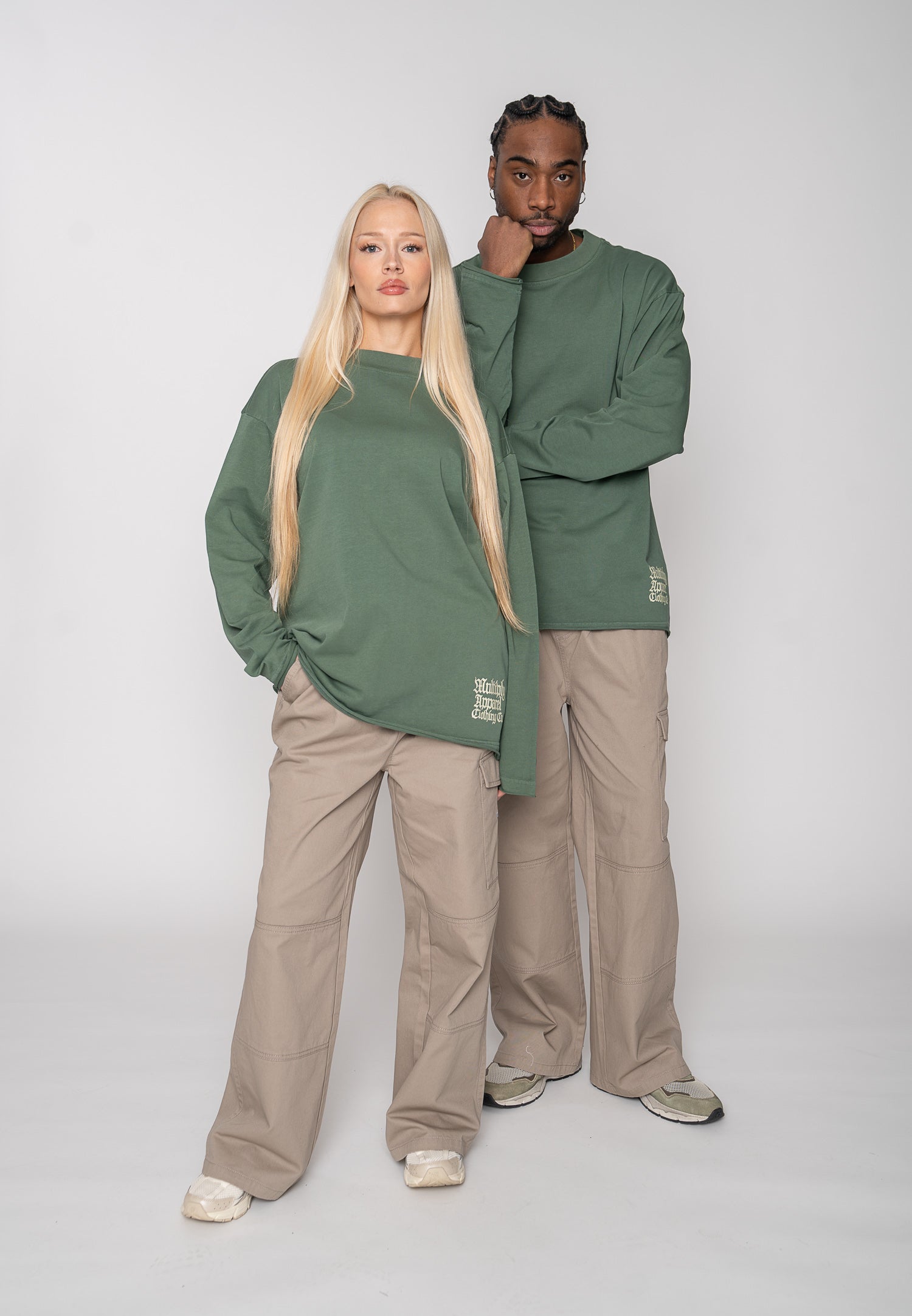 Multiply Apparel Longsleeve BLOOM Duck Green – weitere Ansicht 2