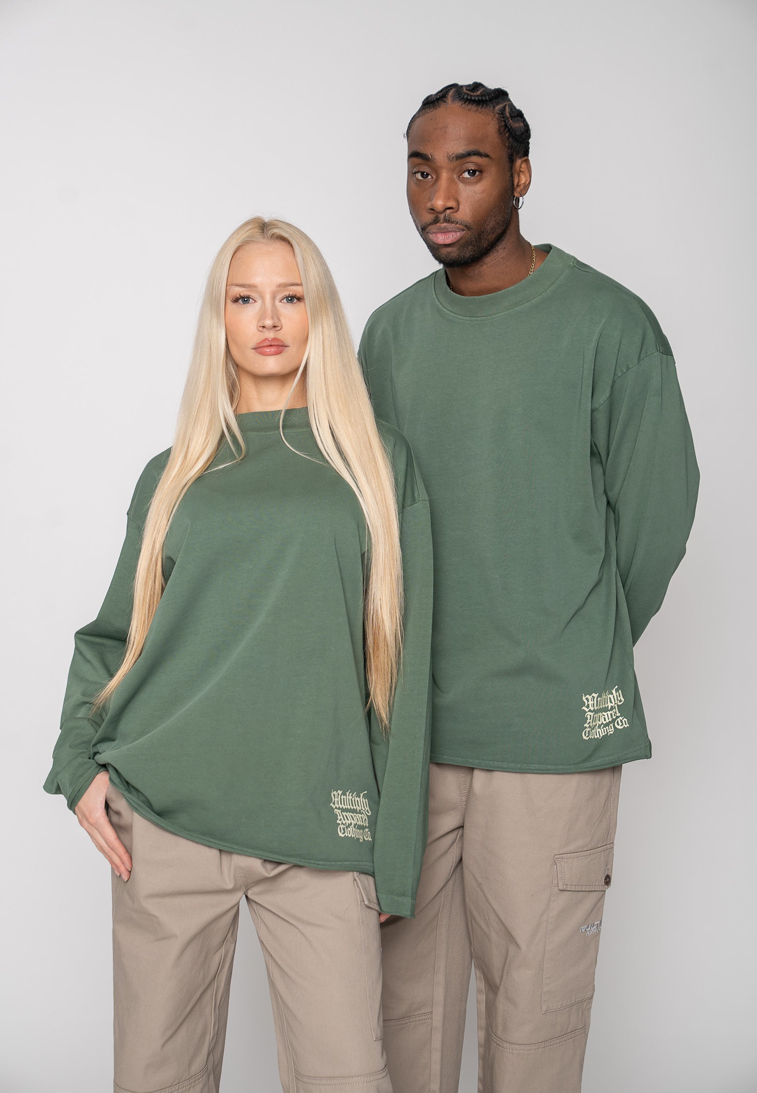 Multiply Apparel Longsleeve BLOOM Duck Green – weitere Ansicht 4