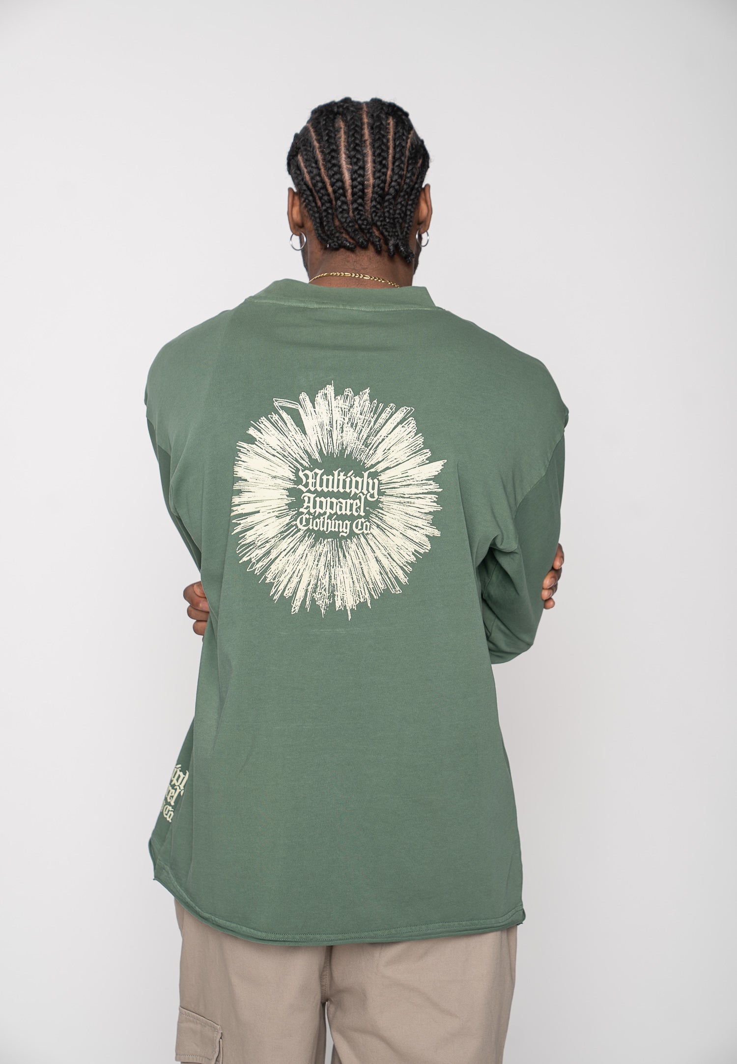 Multiply Apparel Longsleeve BLOOM Duck Green – weitere Ansicht 7