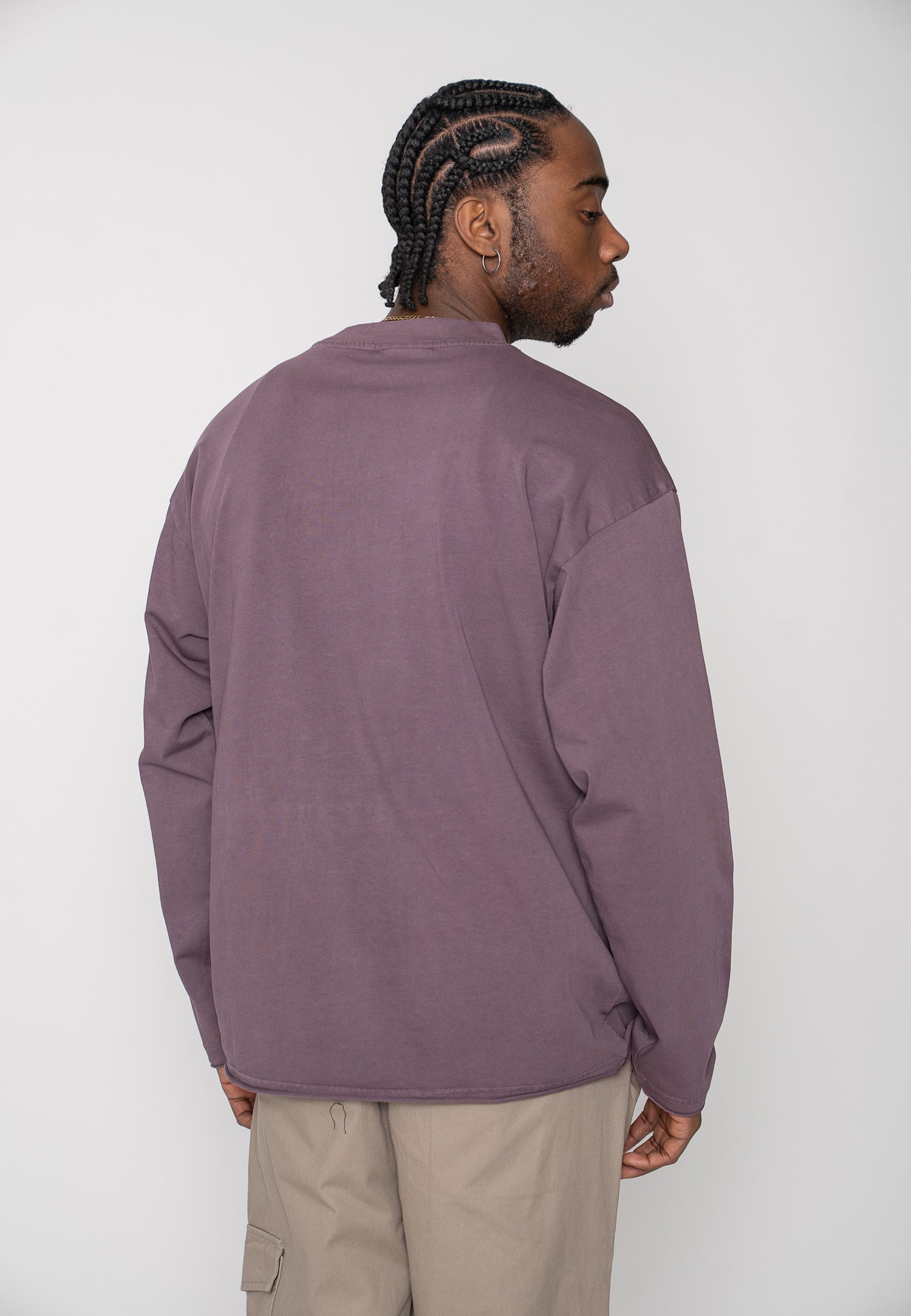 Multiply Apparel Longsleeve THORN Black Plum – weitere Ansicht 6