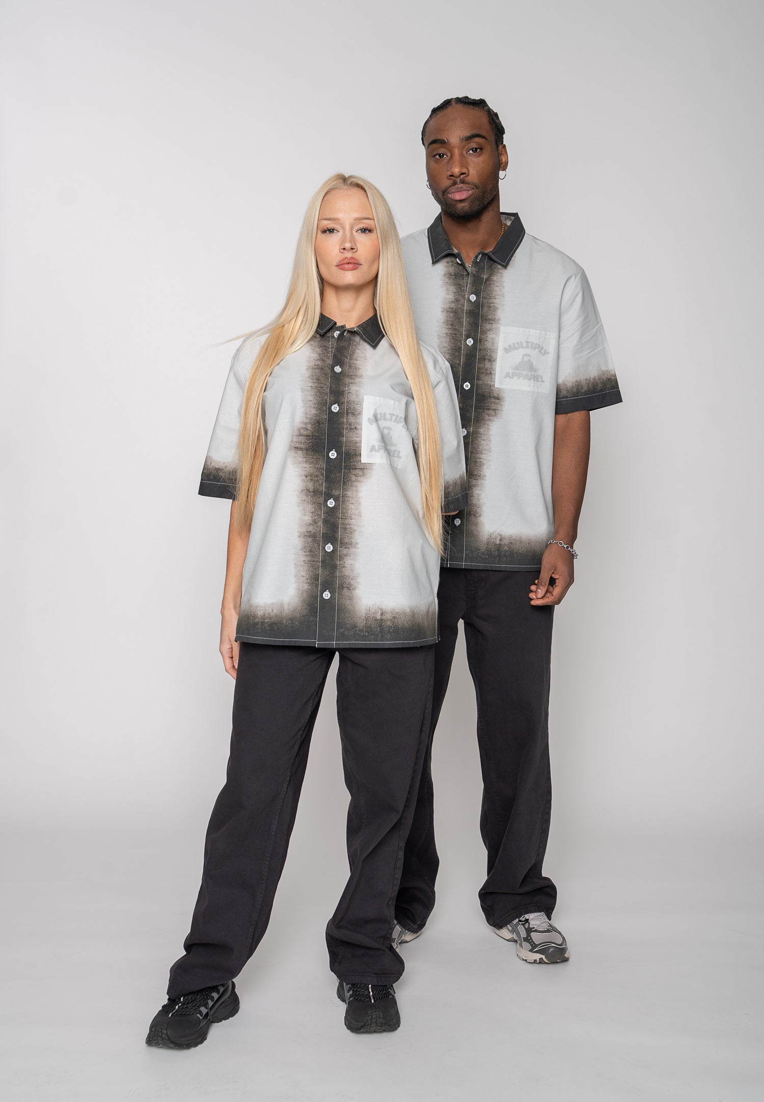 Multiply Apparel Short Sleeve Shirt SMOKEY Vasporous Gray – weitere Ansicht 2