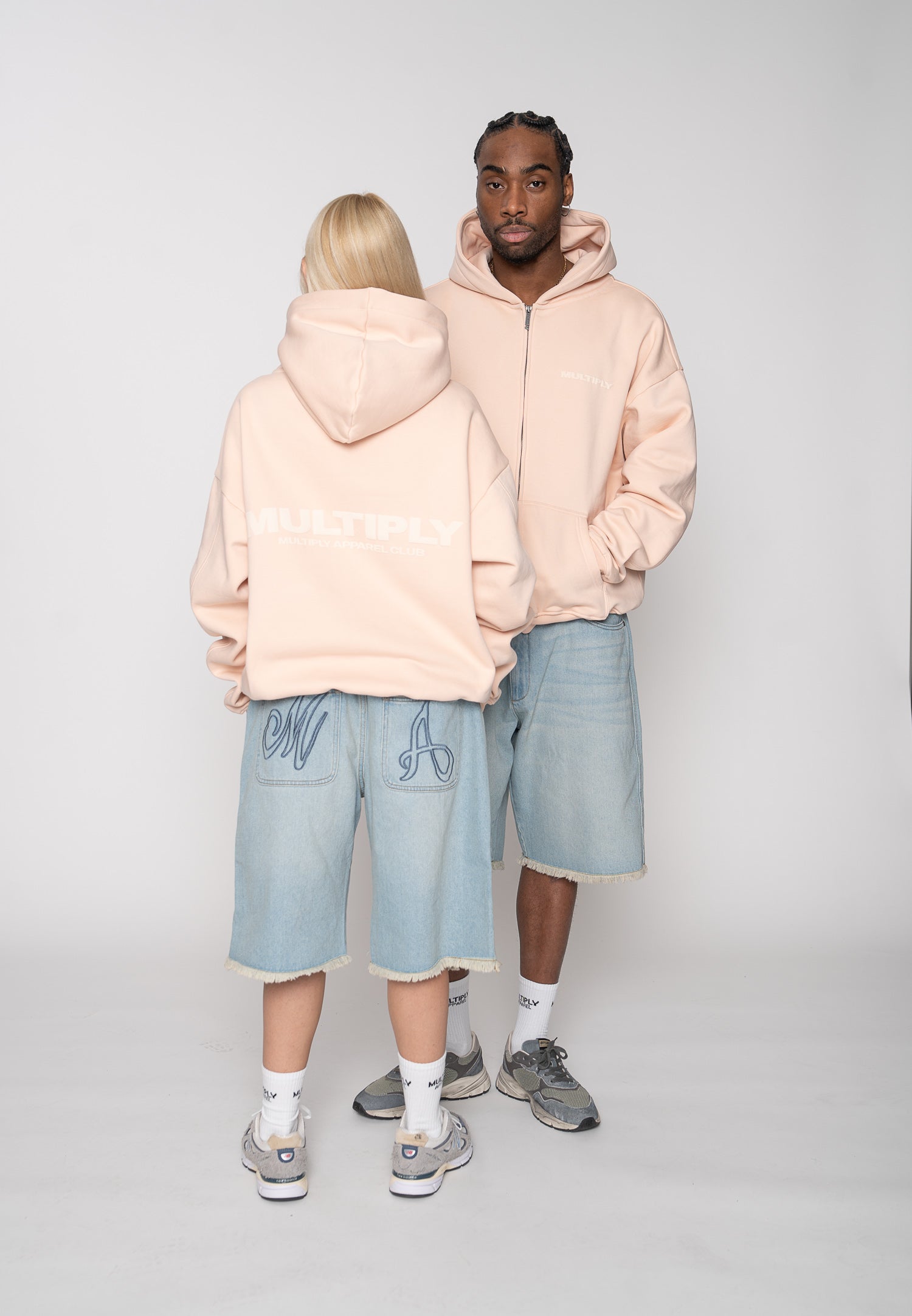 Oversize Zip Hoodie MULTIPLY Black