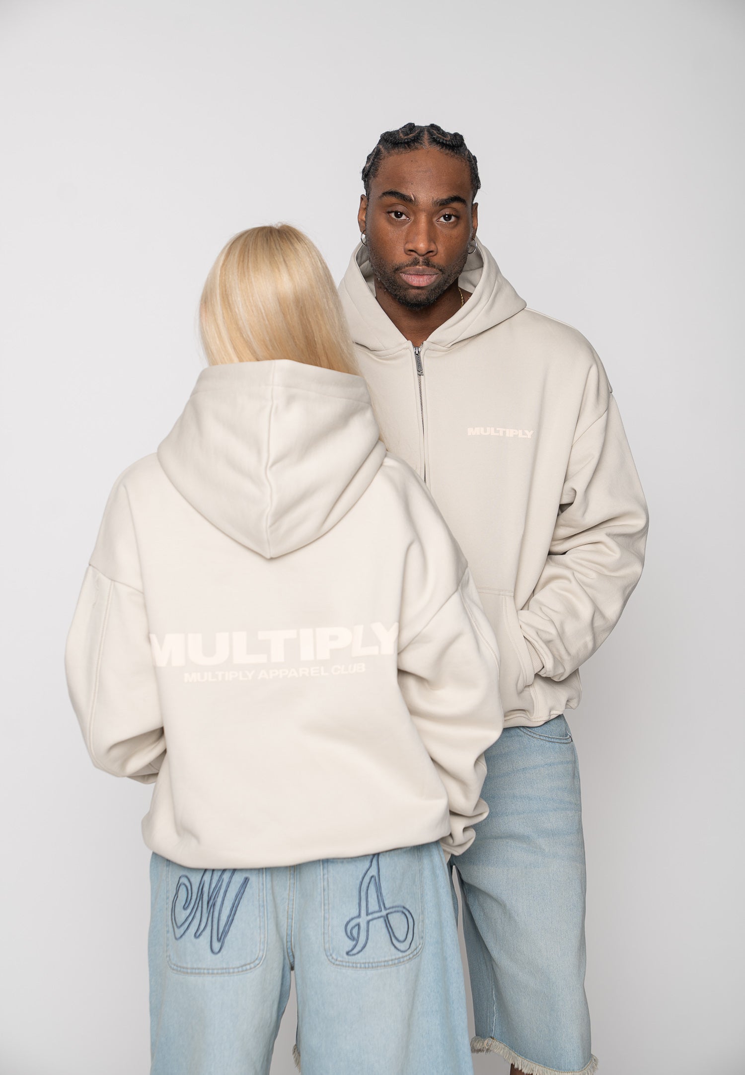 Multiply Apparel Zip Hoodie MULTIPLY Moonstruck – Frontalansicht