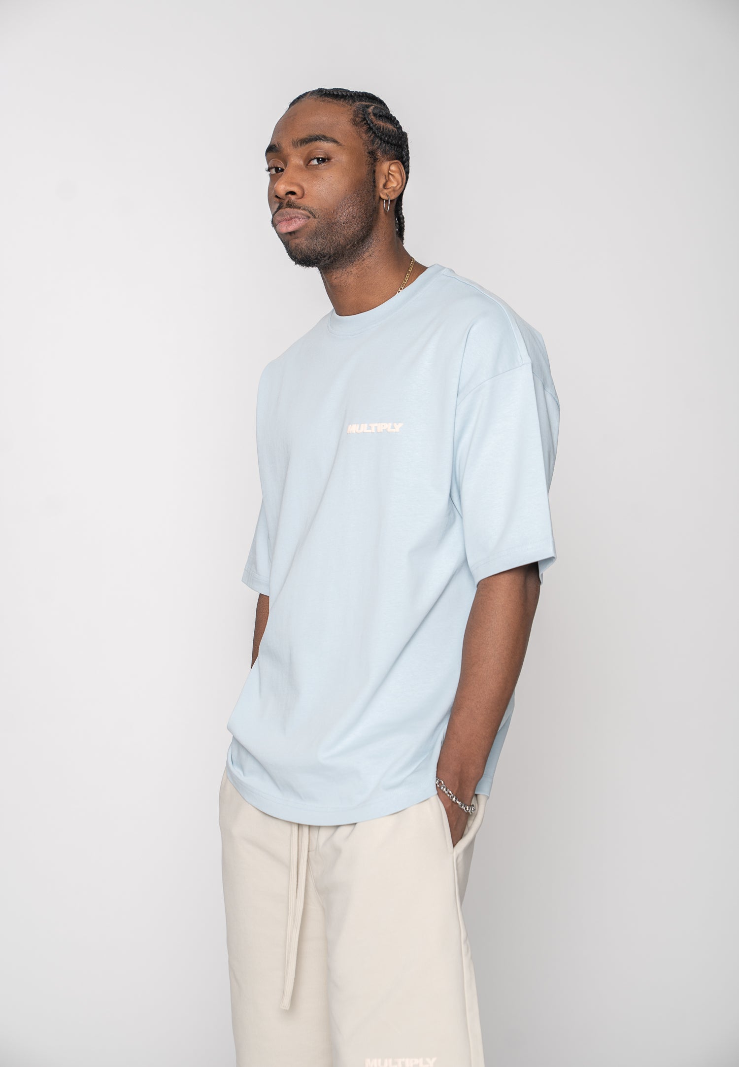 Multiply Apparel Oversize T-shirt MULTIPLY Baby Blue – weitere Ansicht 5