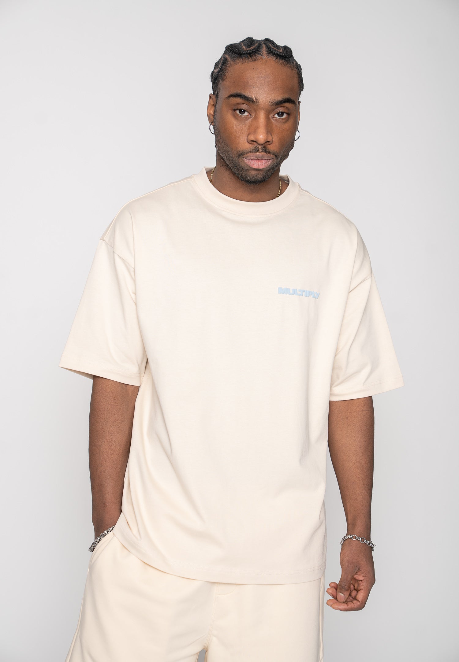 Multiply Apparel Oversize T-shirt MULTIPLY White Smoke – weitere Ansicht 5