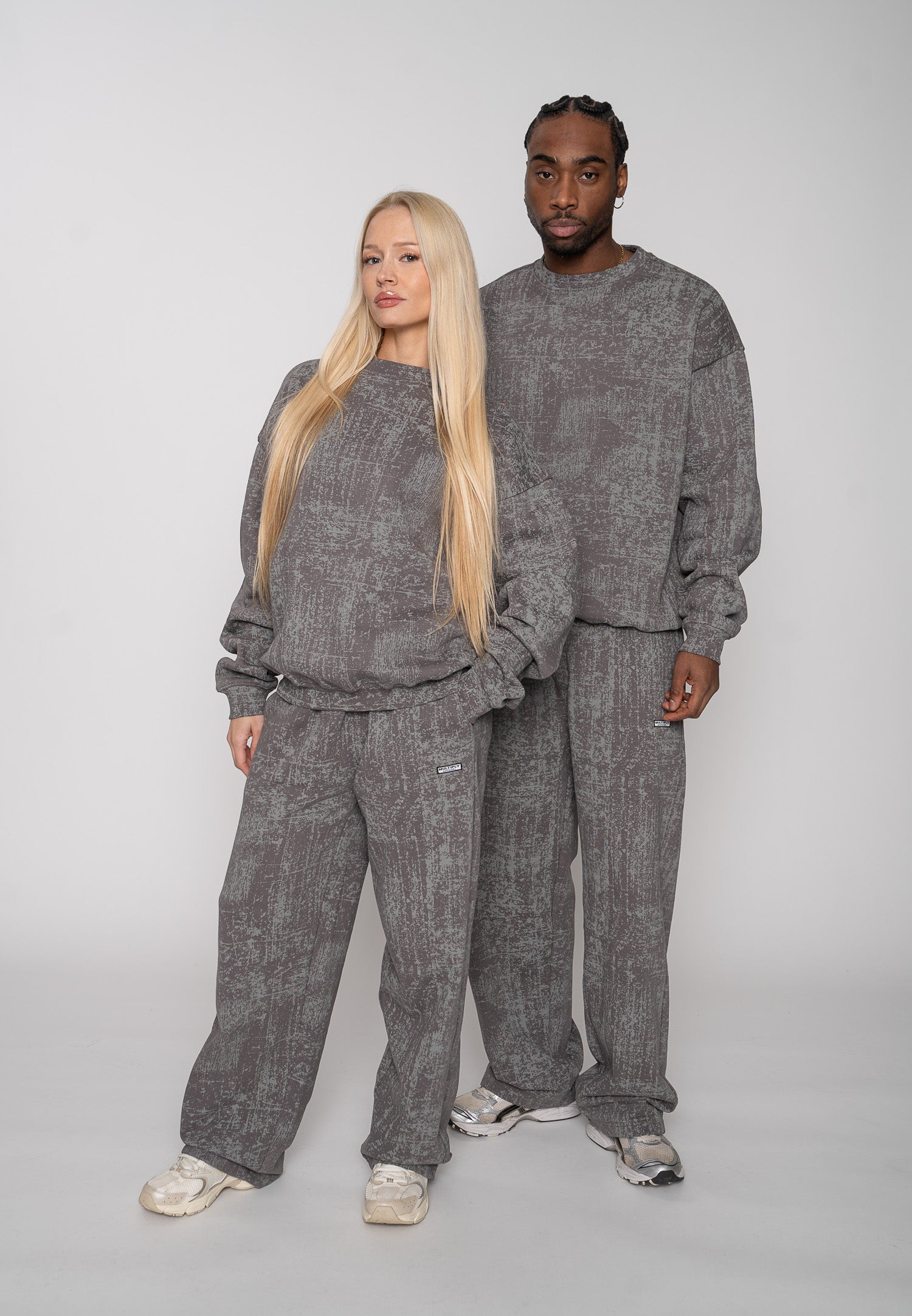 Multiply Apparel Sweatshirt PLASTER Vasporous Gray – weitere Ansicht 2