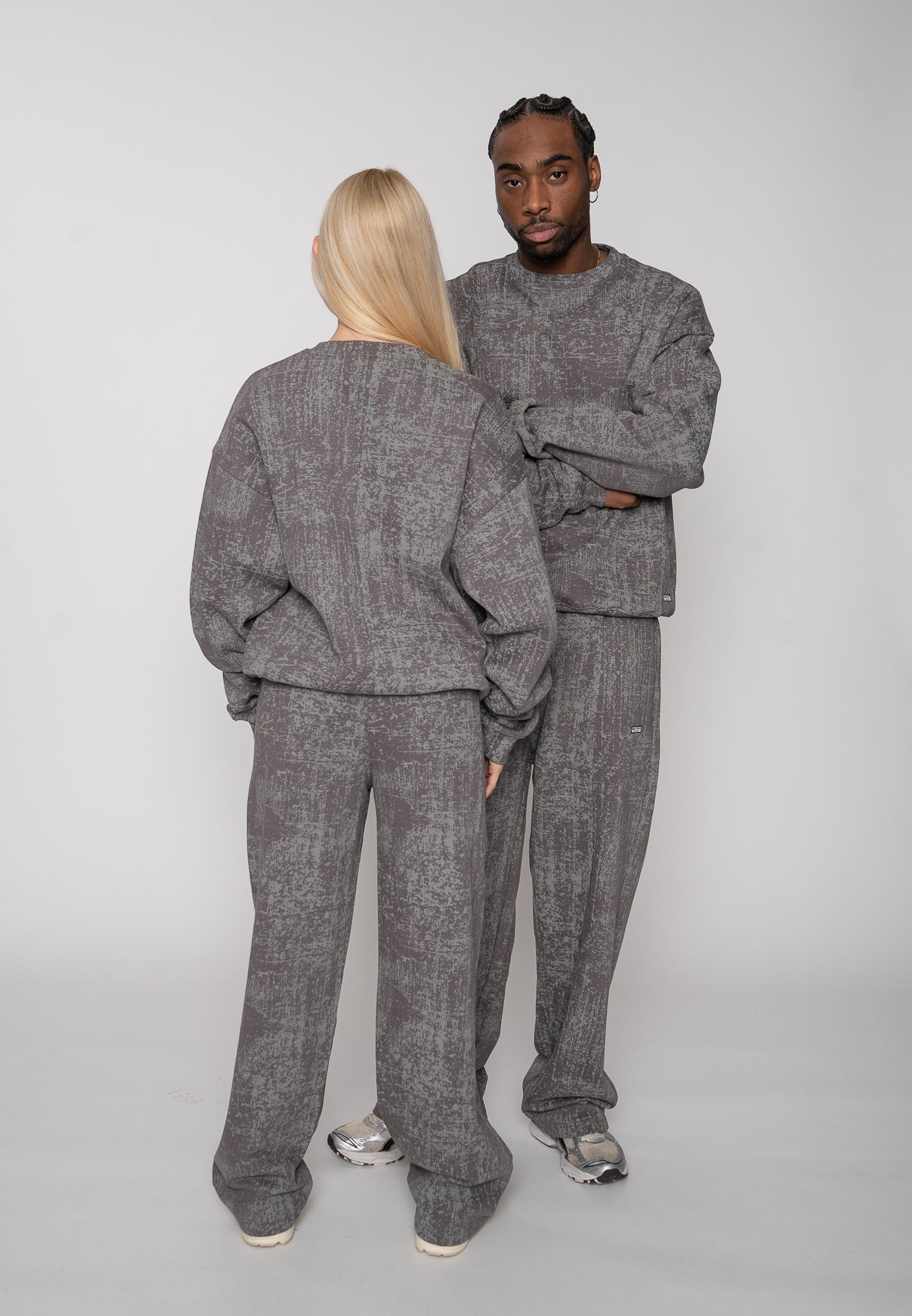 Multiply Apparel Sweatshirt PLASTER Vasporous Gray – weitere Ansicht 3