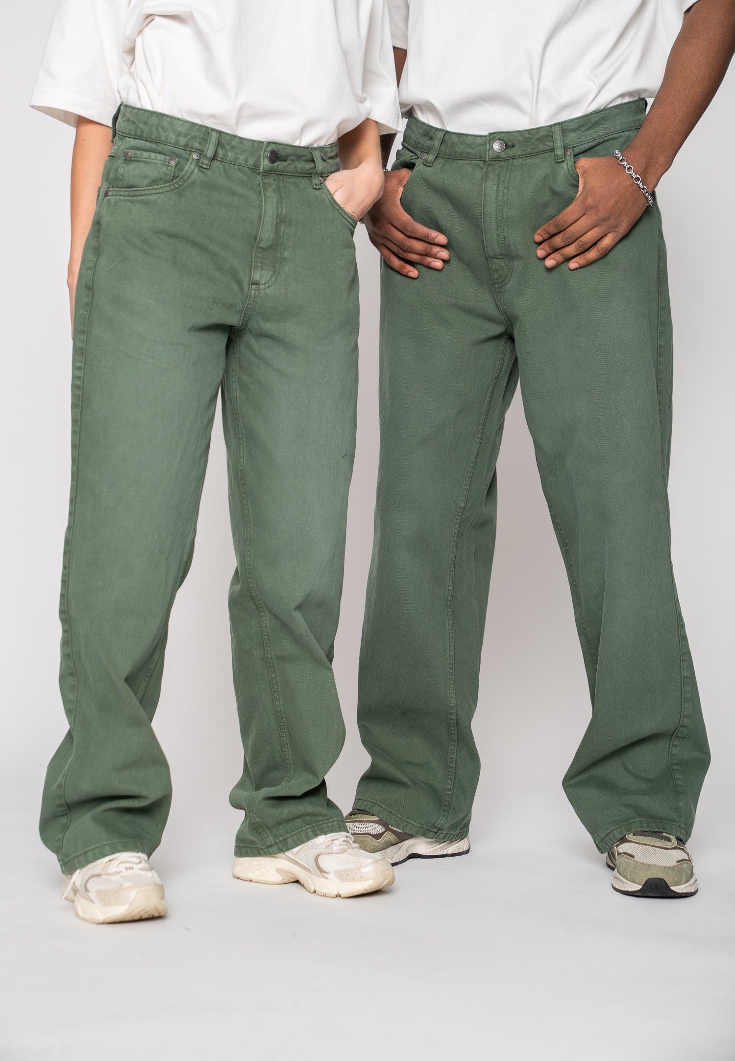 Wide Straight Jeans DUCK Duck Green