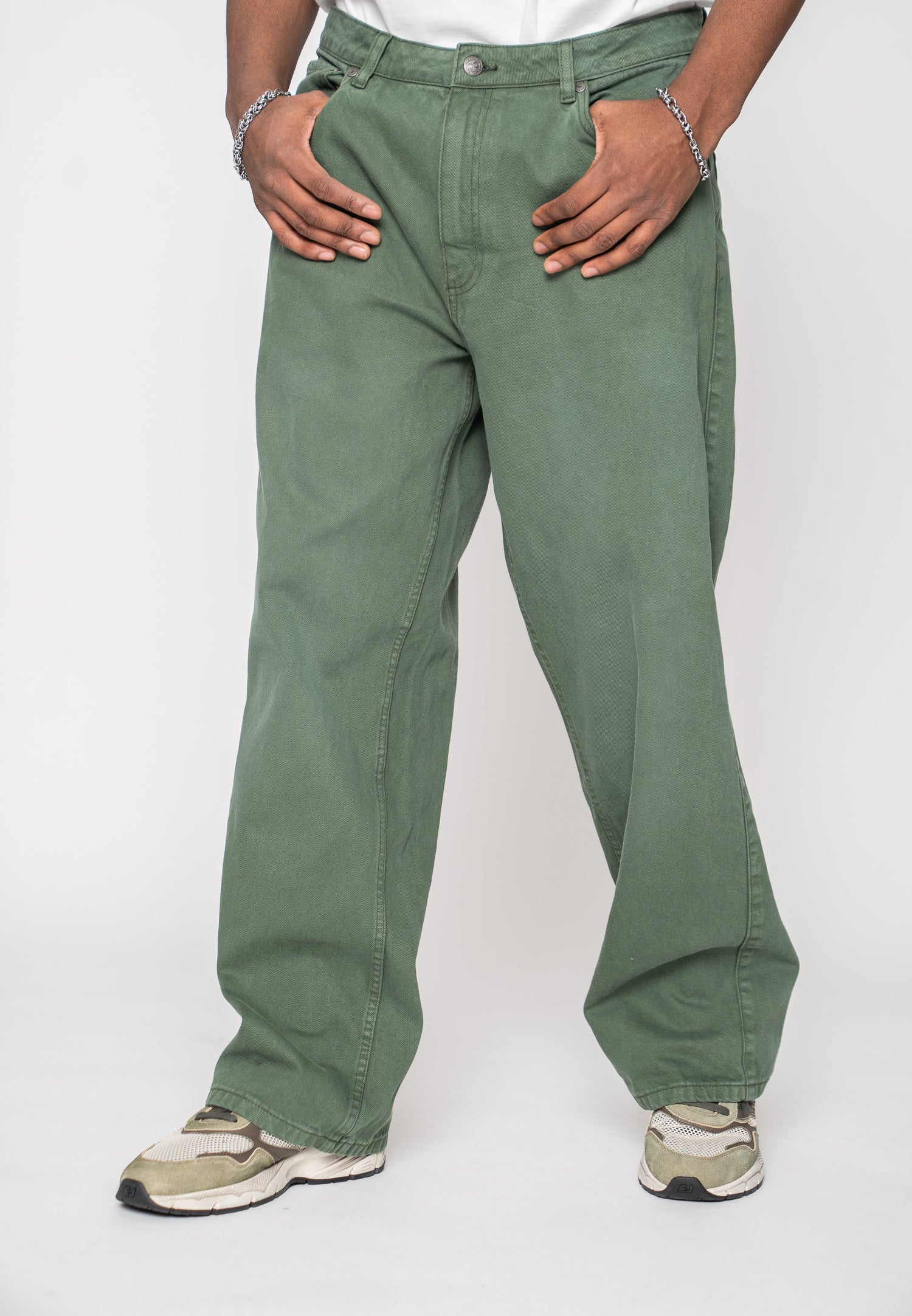 Multiply Apparel Wide Straight Jeans DUCK Duck Green – weitere Ansicht 5