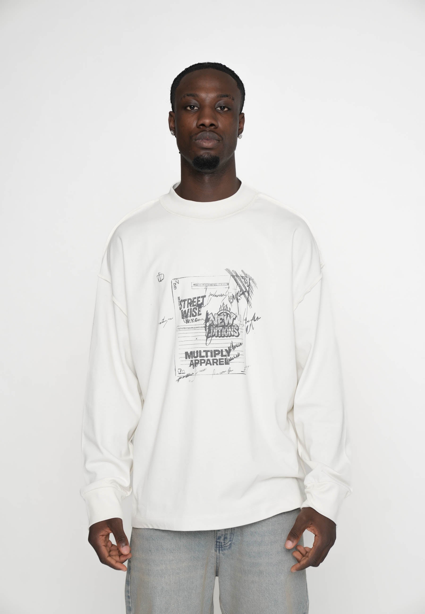 Oversize Longsleeve T-shirt STREET WISE Vasporous Gray