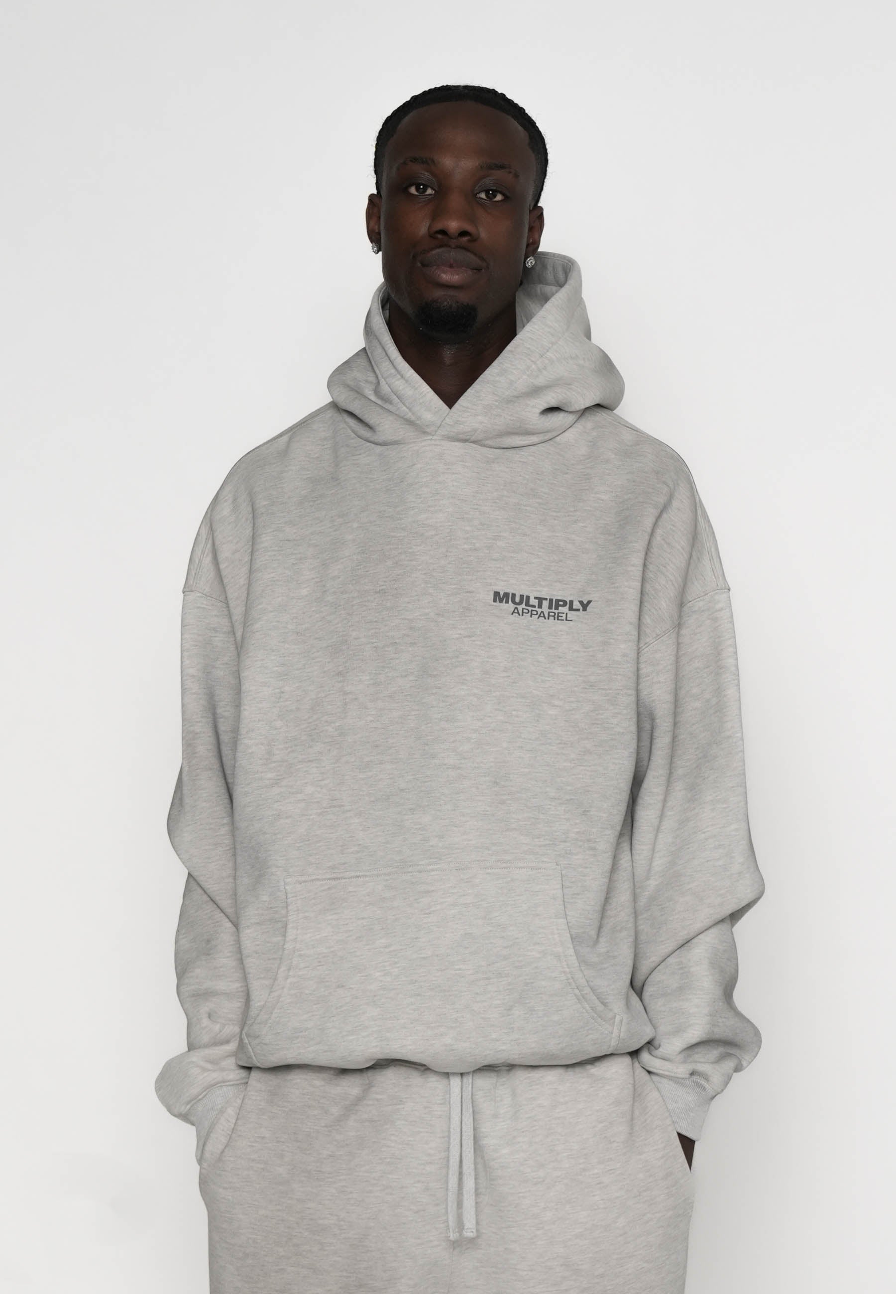 Oversize Hoodie OILED Grey Melange