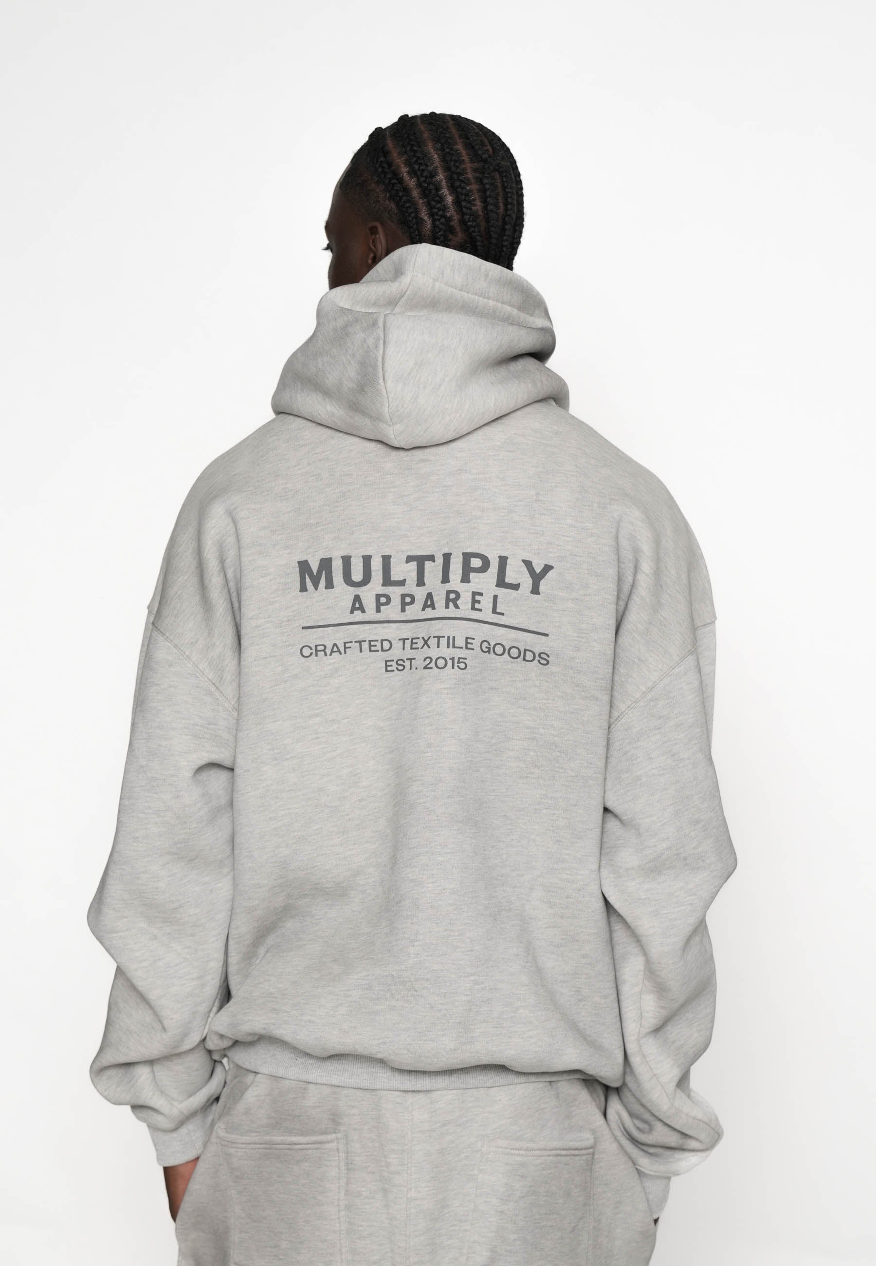 Oversized Hoodie OILED Gray Melange