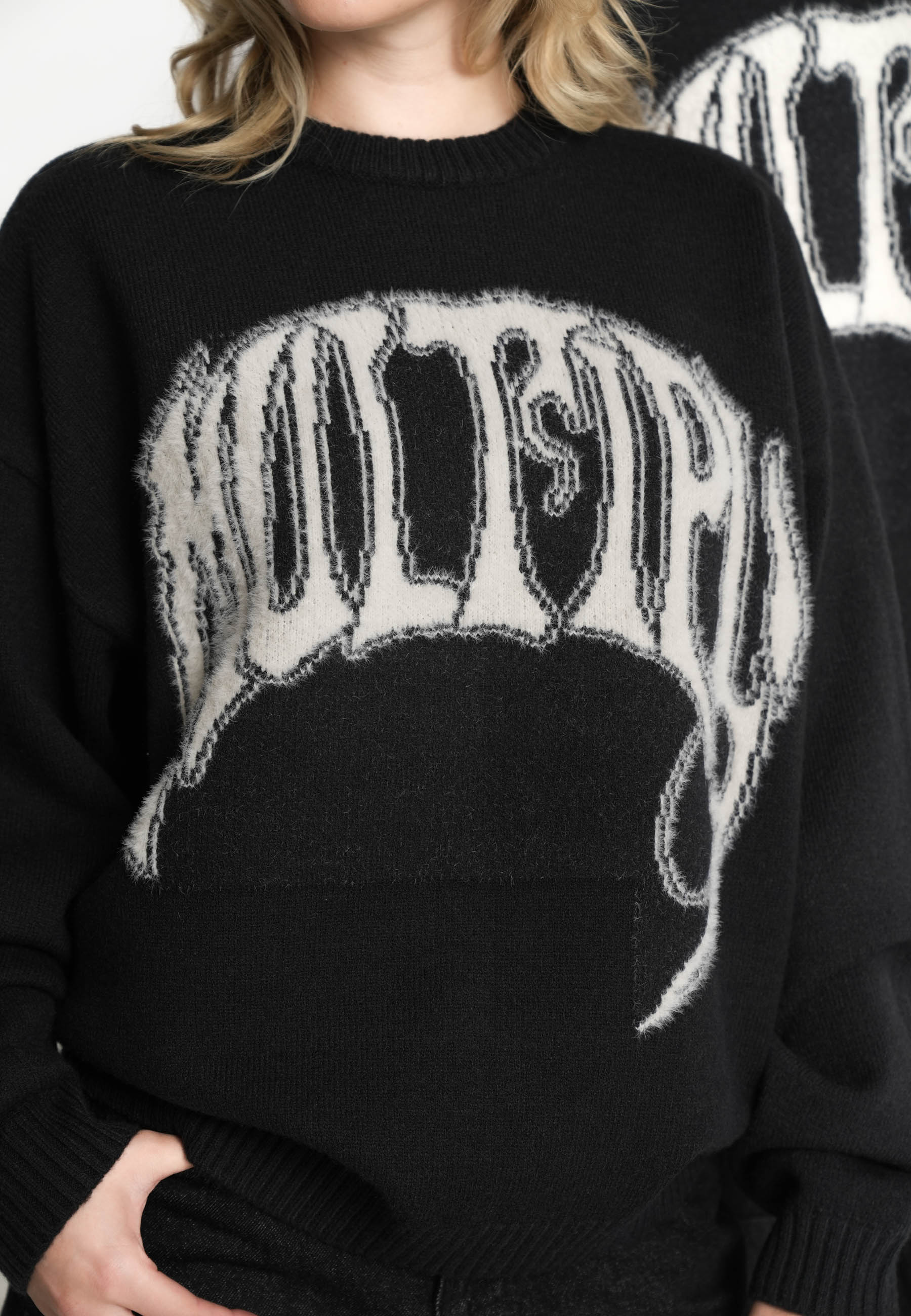 Oversize Sweatshirt NOUVEAU Black Soda Washed