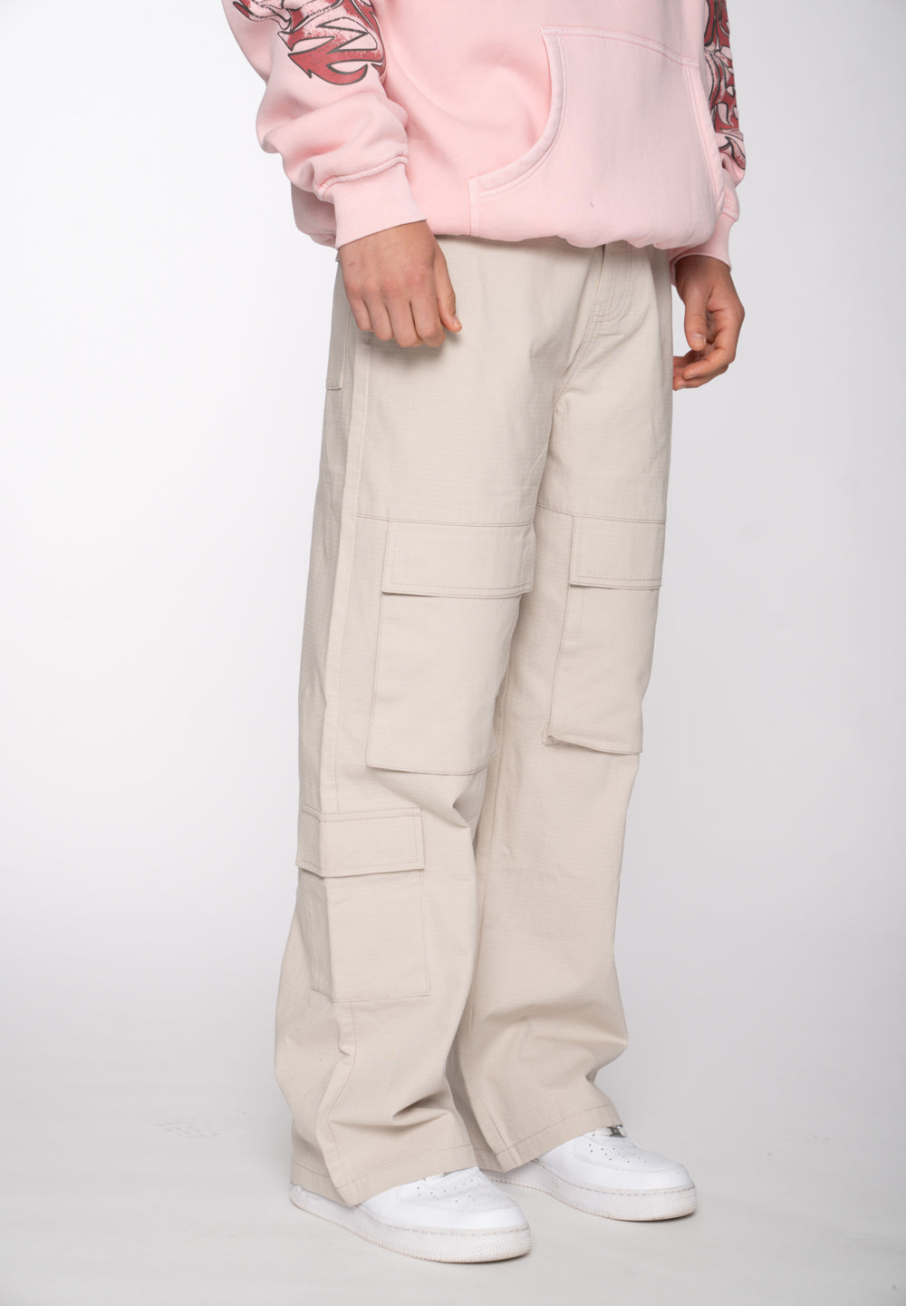 Multiply Apparel Cargo Pants UTILITY Beige – weitere Ansicht 3