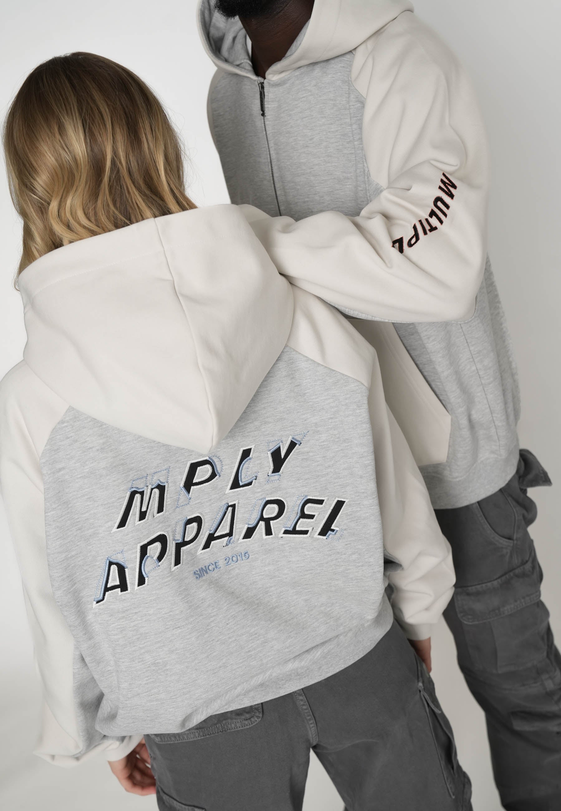 Multiply Apparel Oversize Zip Hoodie CONFIGURATION Grey Melange – weitere Ansicht 2