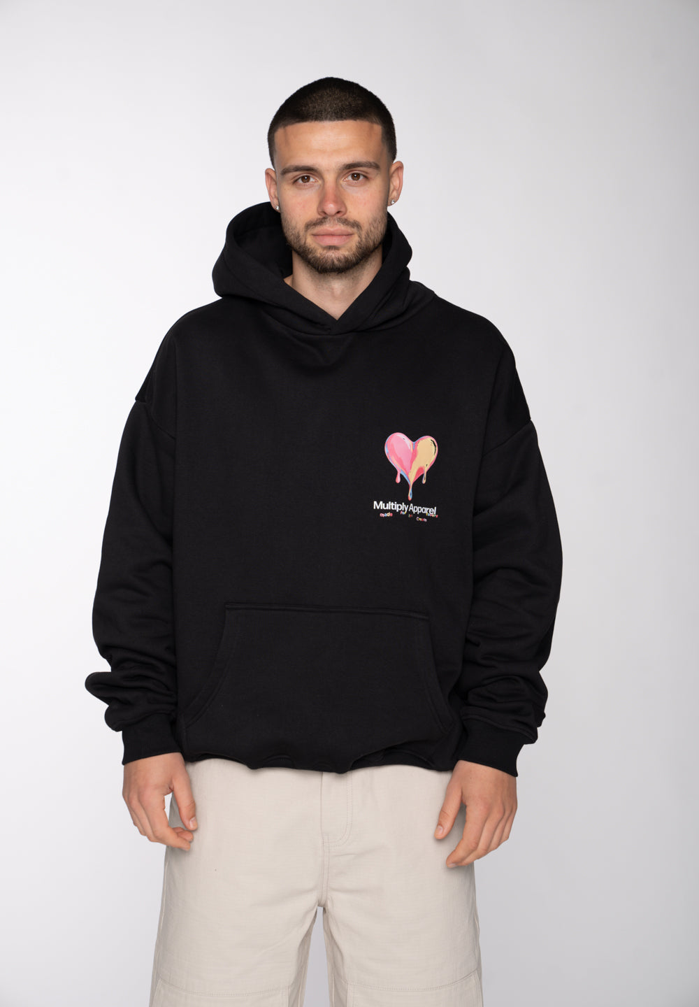 Multiply Apparel Oversize Hoodie ICE CREAM LOVERS Black – weitere Ansicht 2