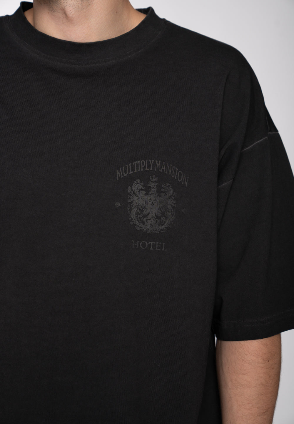 Multiply Apparel Oversize T-Shirt WASHED MULTIPLY MANSION Black Washed – weitere Ansicht 4