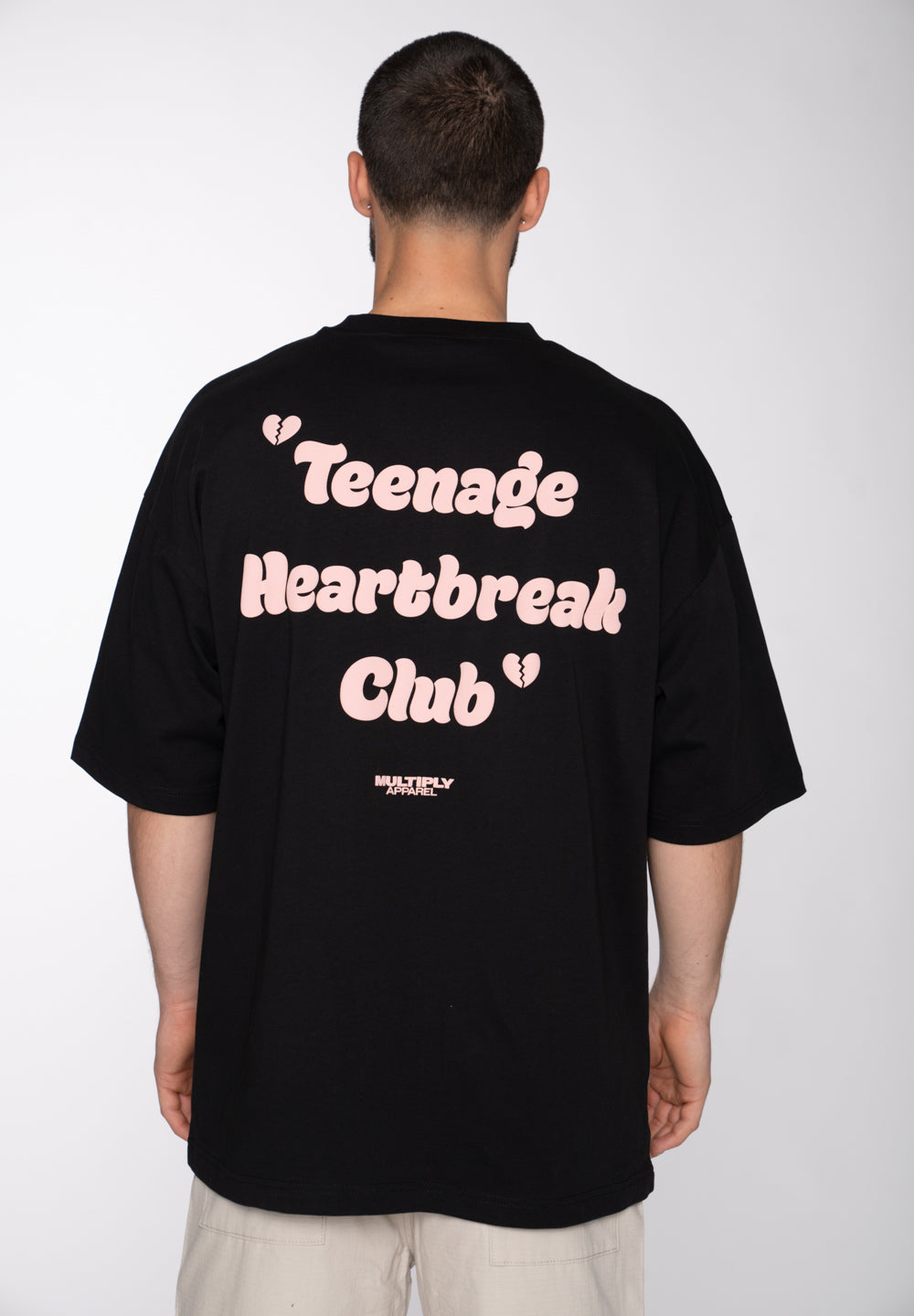 Oversize T-Shirt HEART BREAK CLUB Black