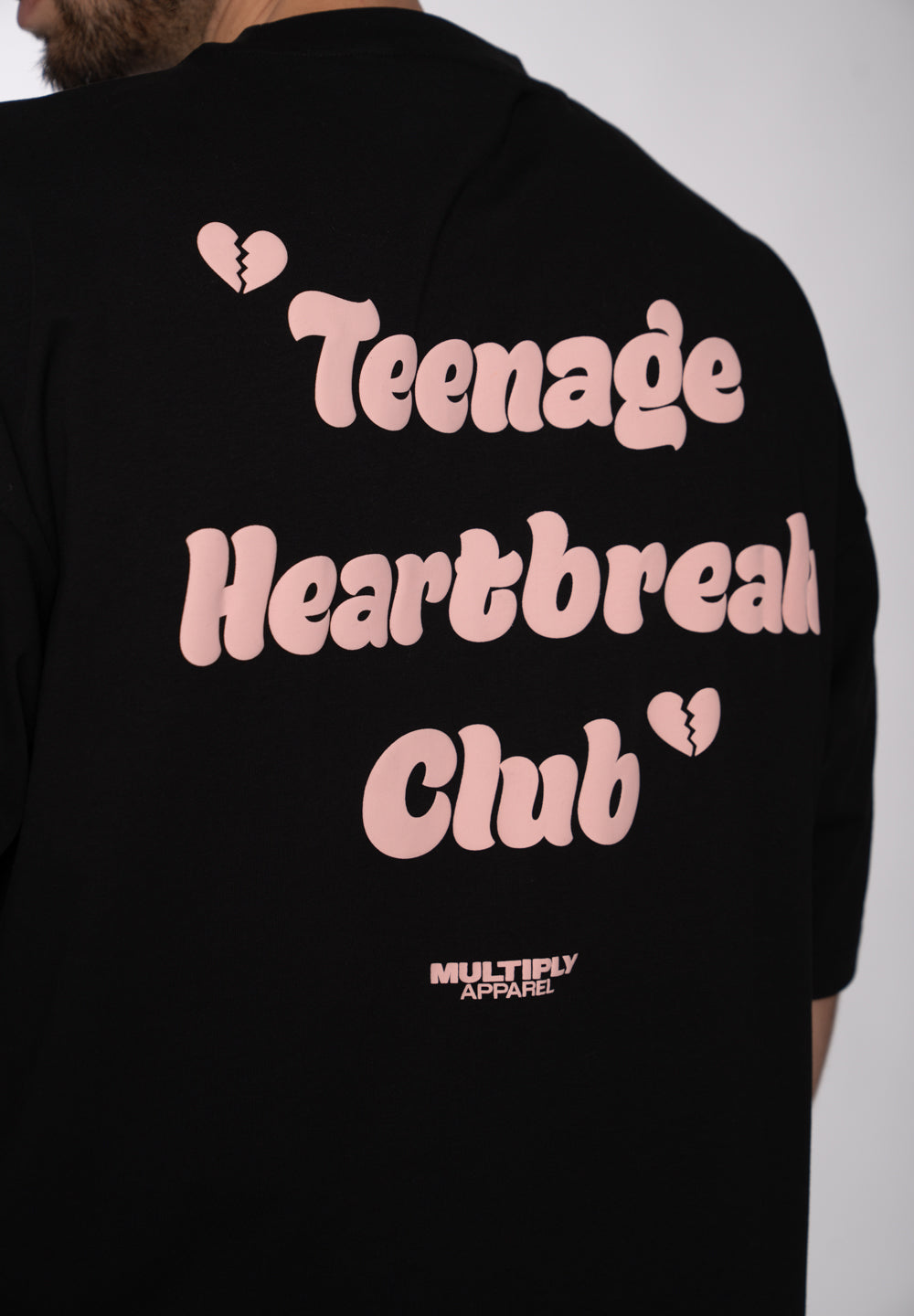 Multiply Apparel Oversize T-Shirt HEART BREAK CLUB Black – weitere Ansicht 5
