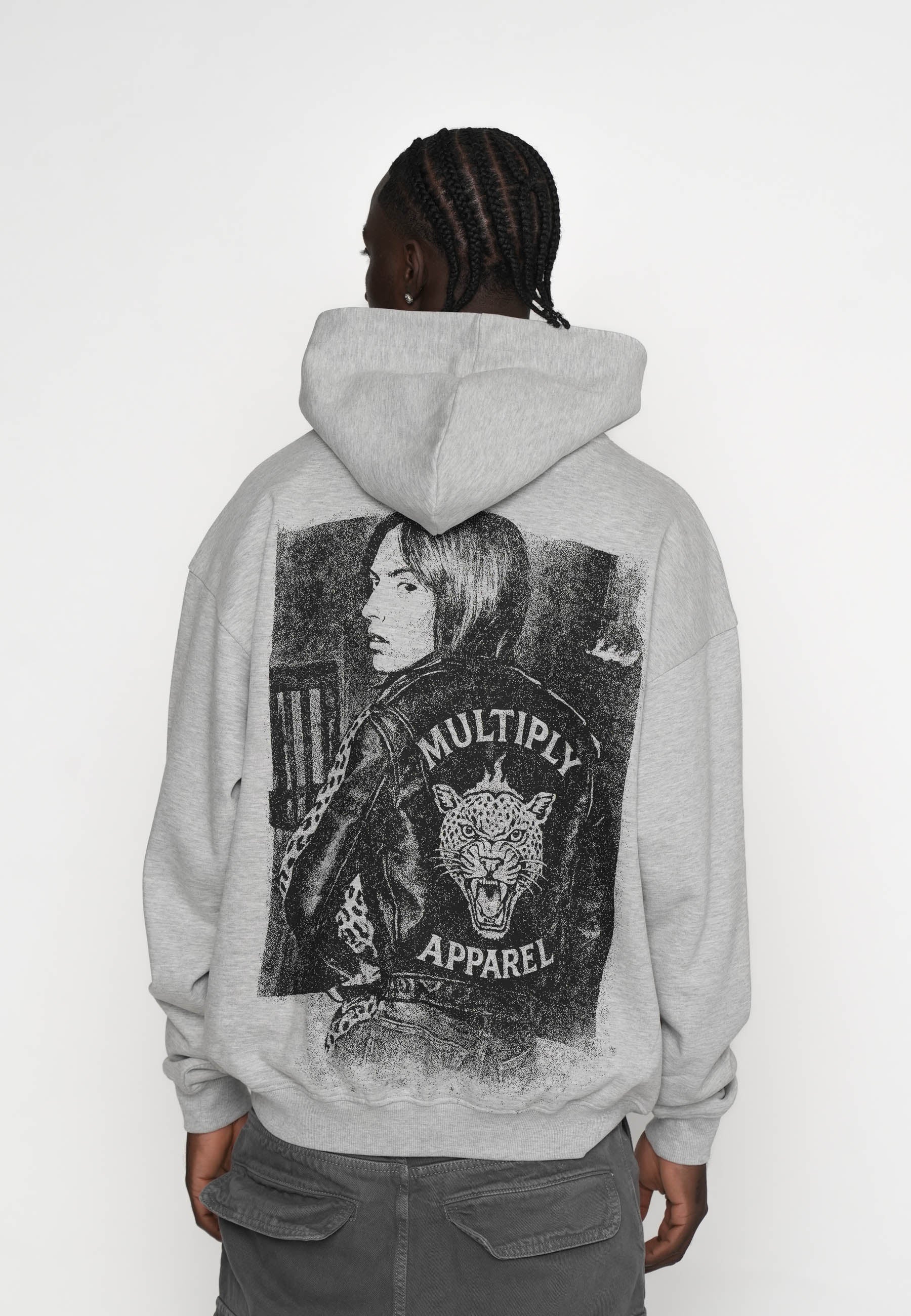 Oversize Zip Hoodie CARNIVORE Grey Melange