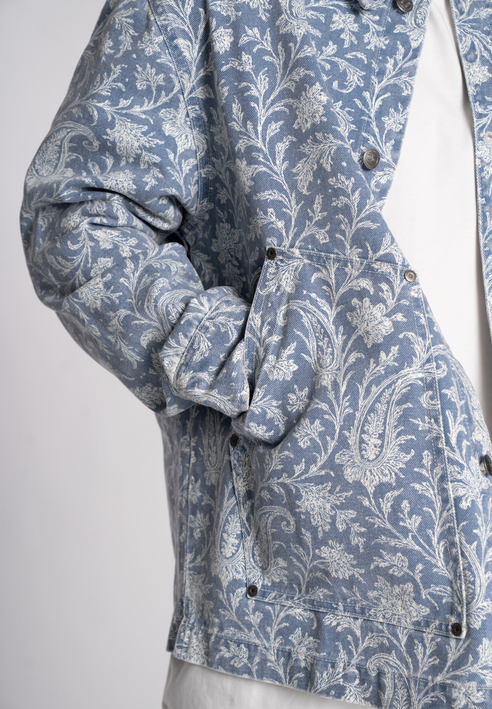 Multiply Apparel Jeans Jacket PAISLEY ONE Light Blue – weitere Ansicht 6