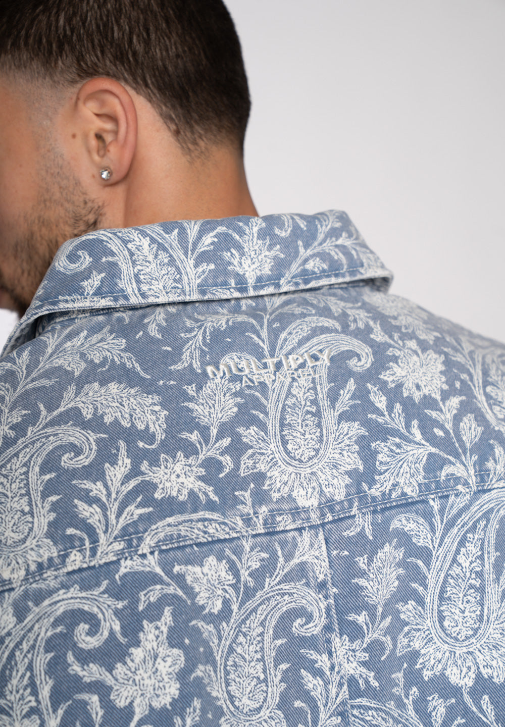 Multiply Apparel Jeans Jacket PAISLEY ONE Light Blue – weitere Ansicht 7