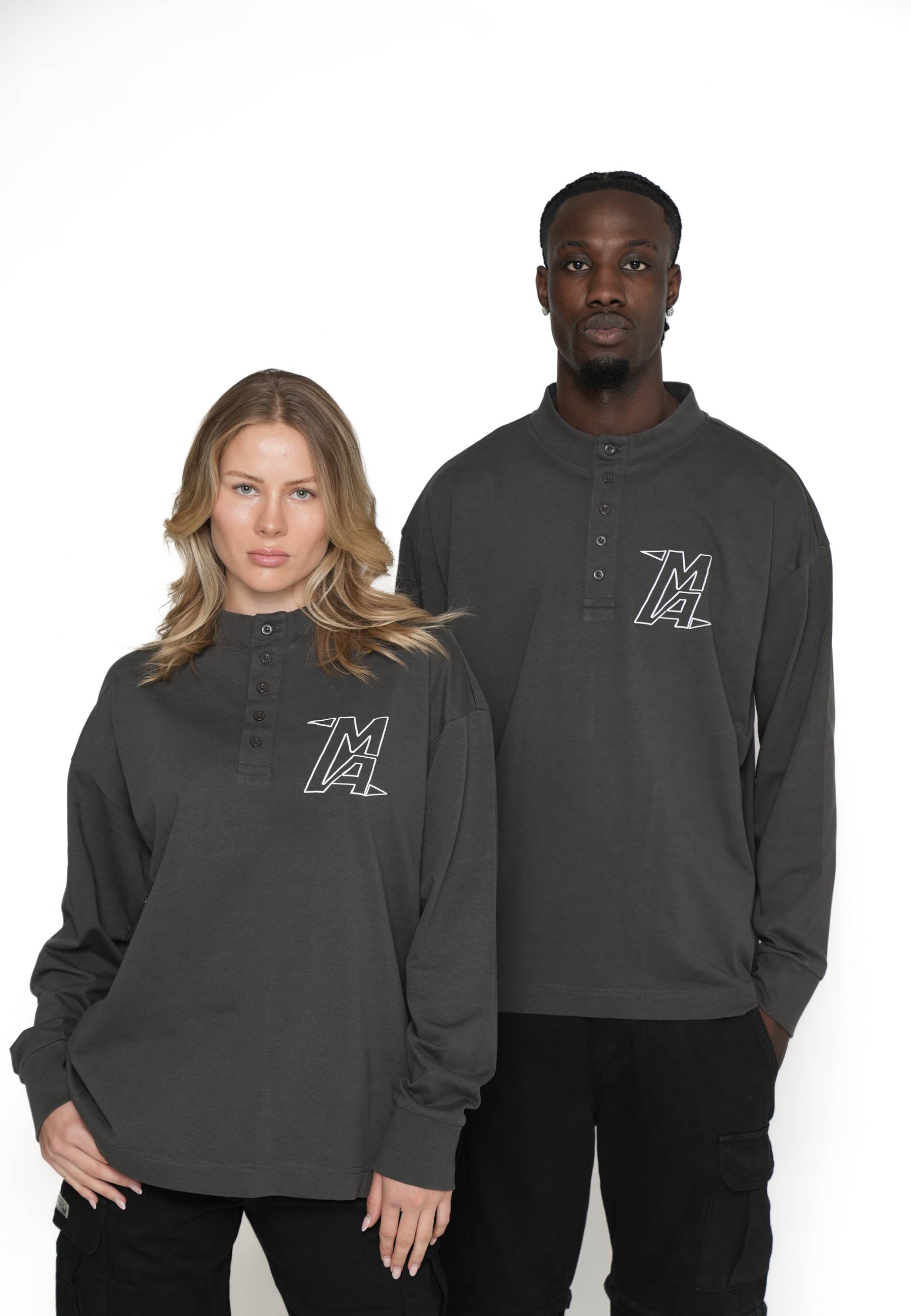 Multiply Apparel Oversize Longsleeve SWIRL Black Soda Washed – weitere Ansicht 5