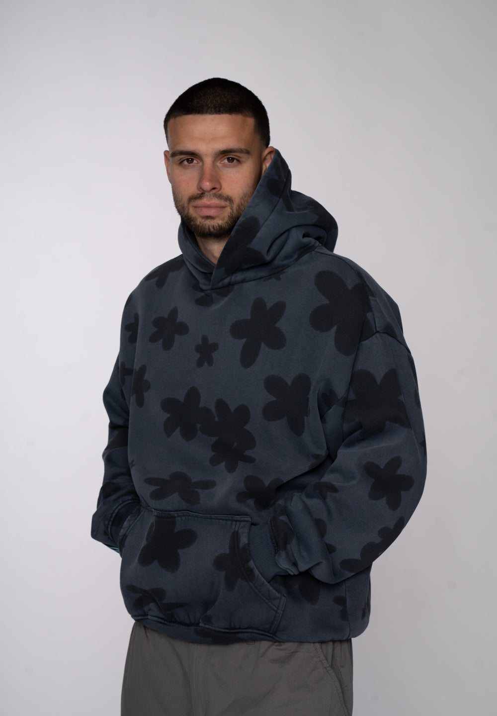 Oversize zip hoodie MULTIPLY Night Shadow