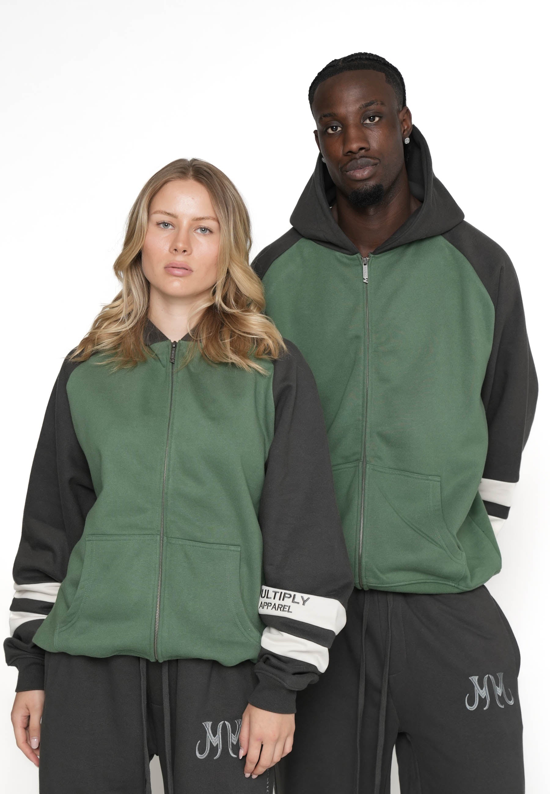 Oversize Zip Hoodie TRACK TEAM Myrtle