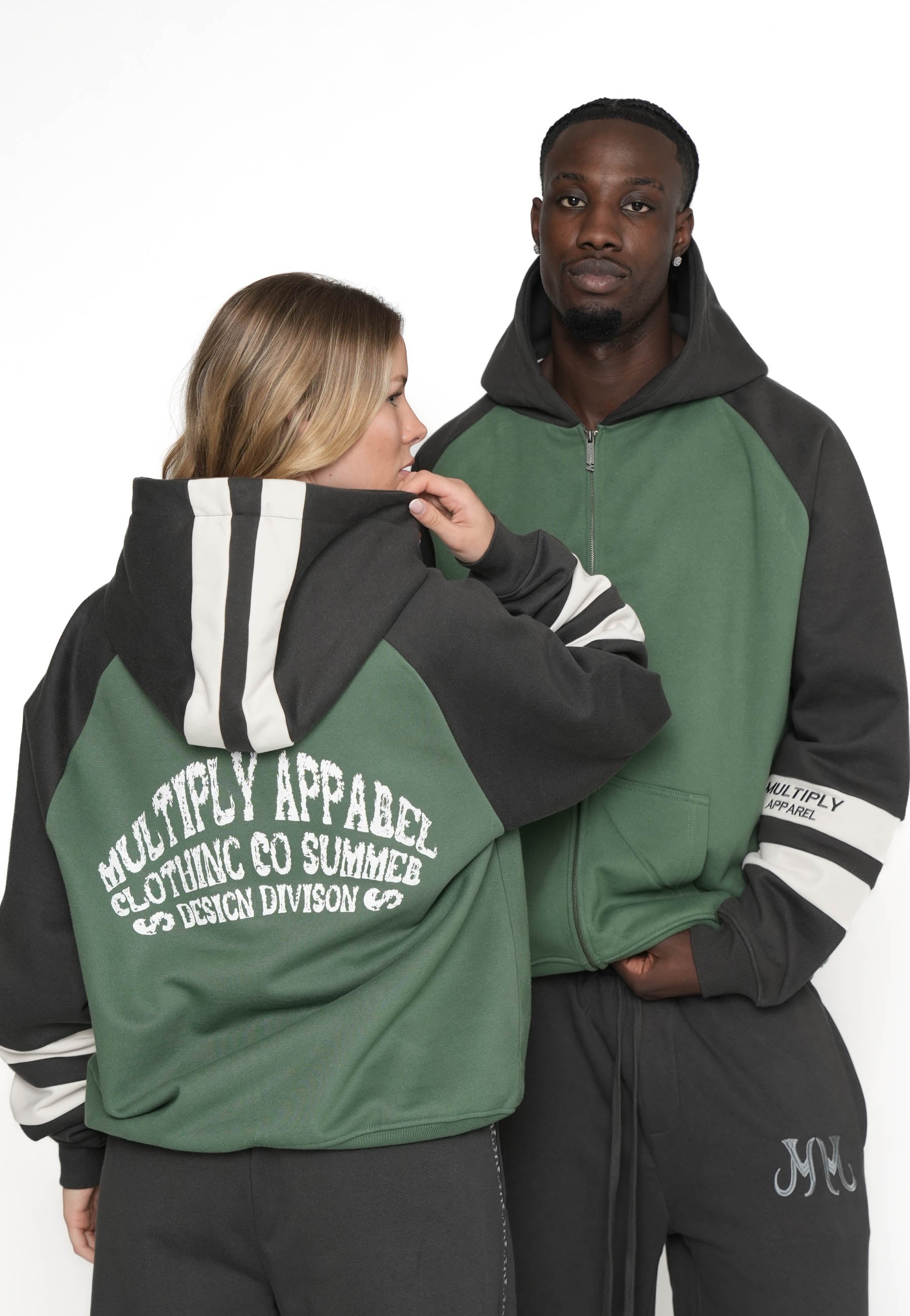 Oversize Zip Hoodie TRACK TEAM Myrtle