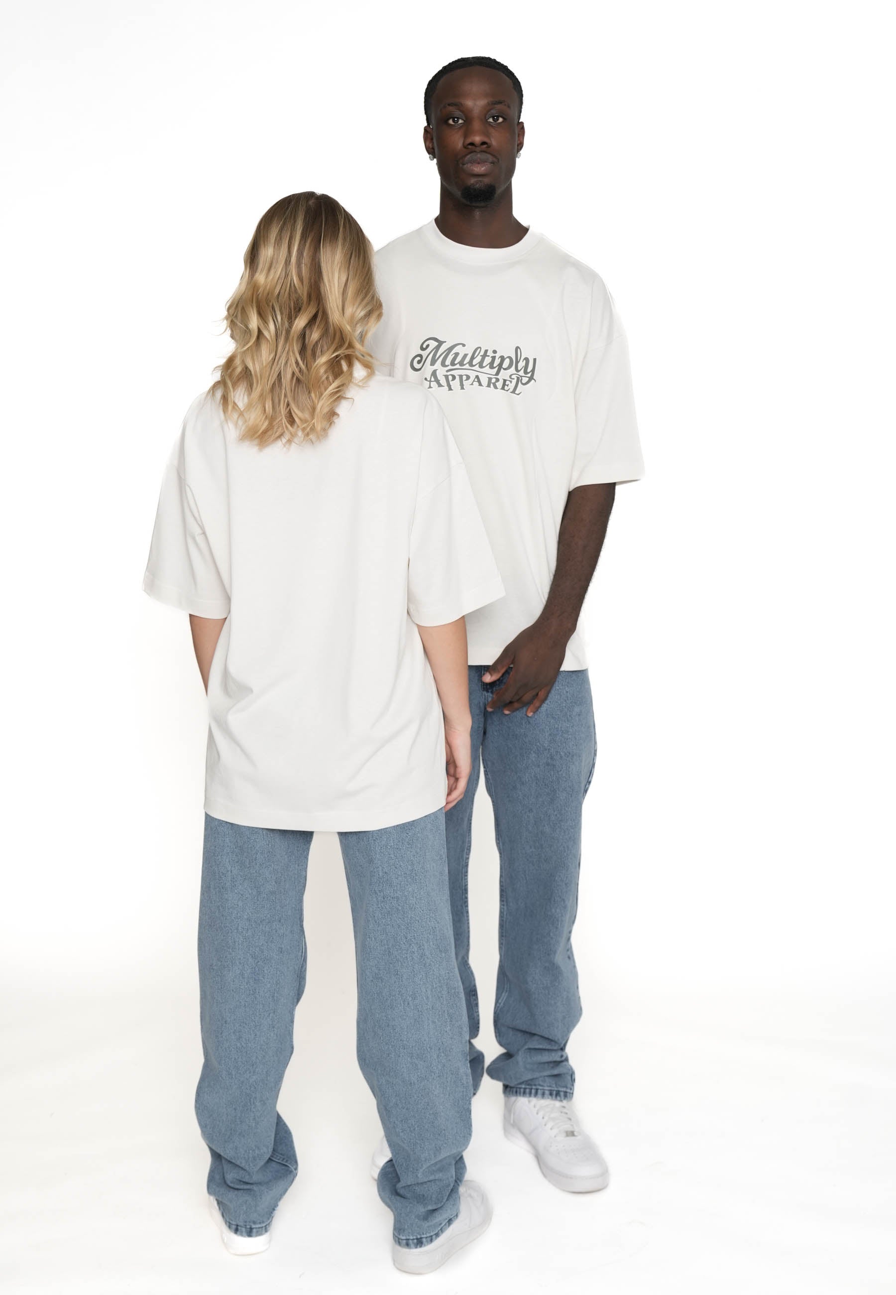 Multiply Apparel Oversize T-Shirt TAPED Vasporous Gray – weitere Ansicht 4