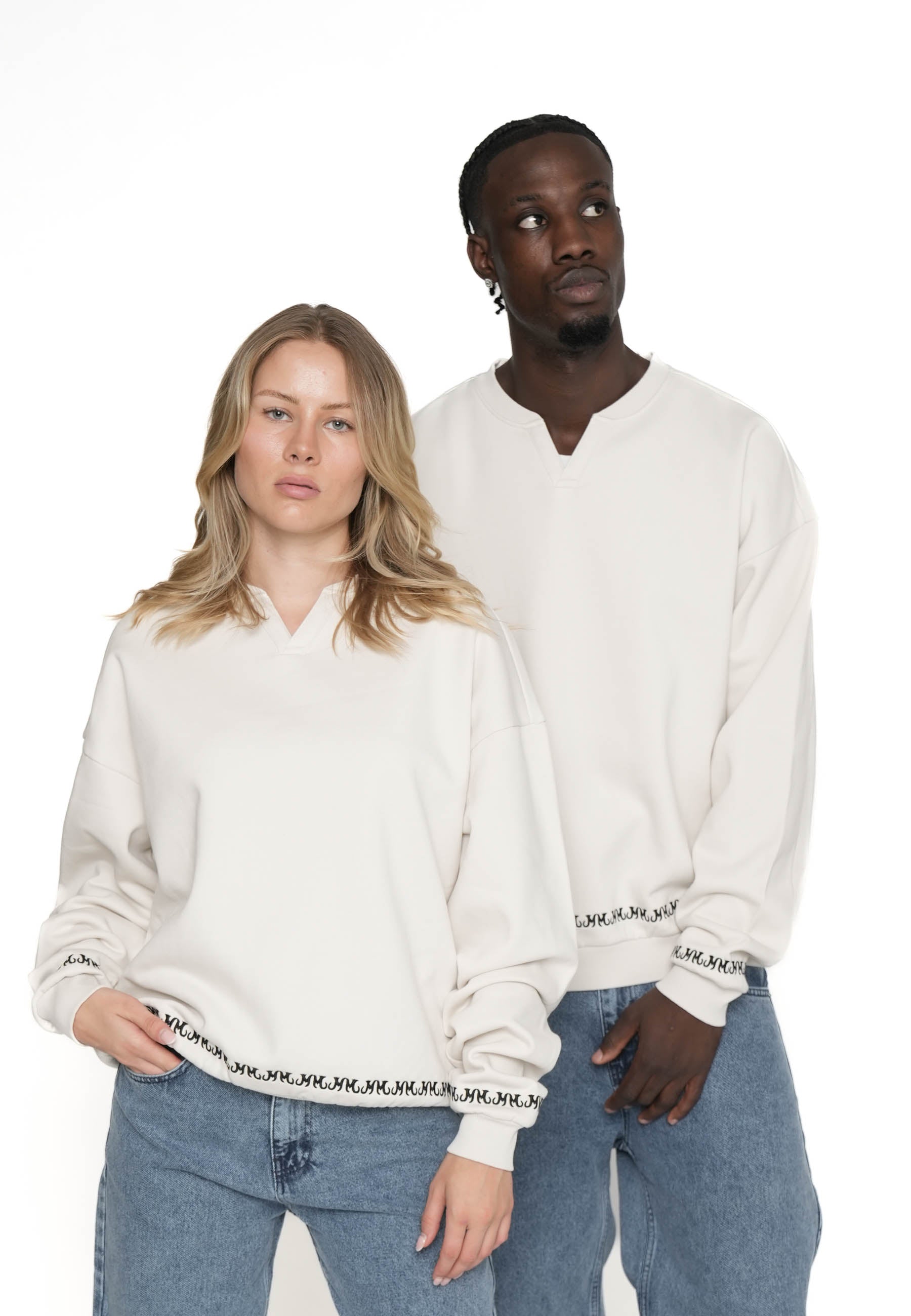Multiply Apparel Oversize Sweatshirt RECORD SHOP Vasporous Gray – weitere Ansicht 5