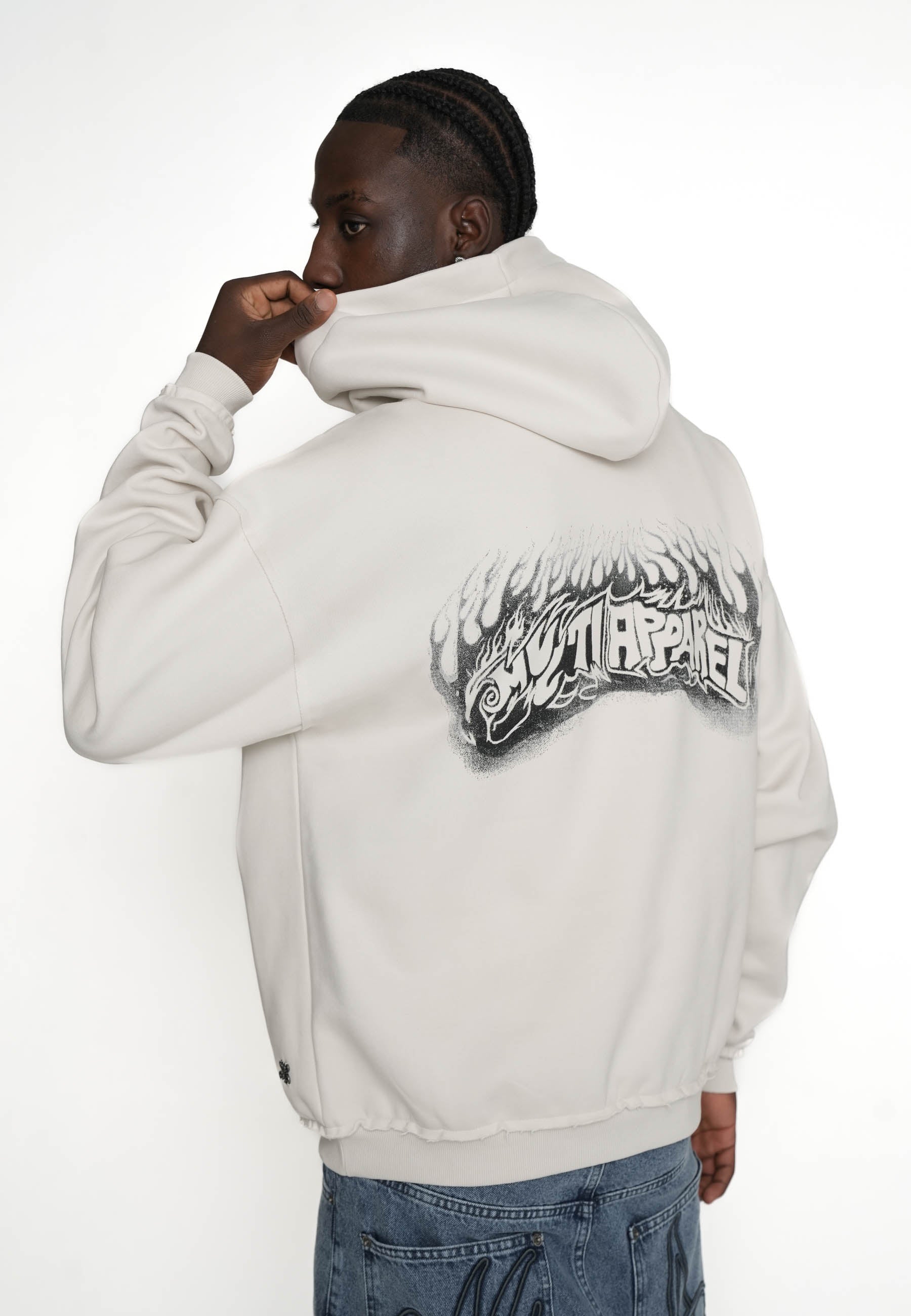 Oversize Hoodie WILD FIRE Vasporous Gray