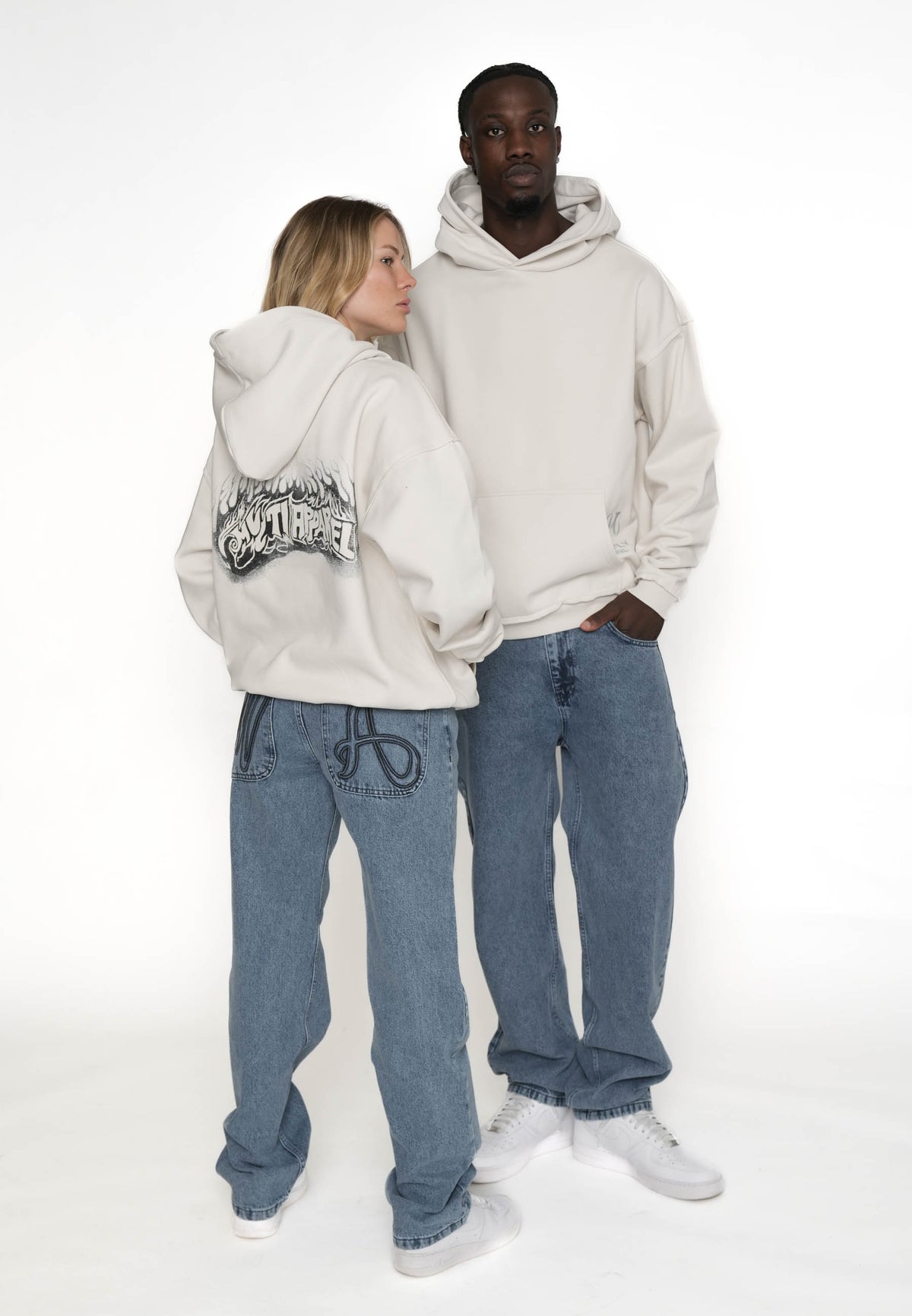 Oversize Hoodie WILD FIRE Vaporous Gray