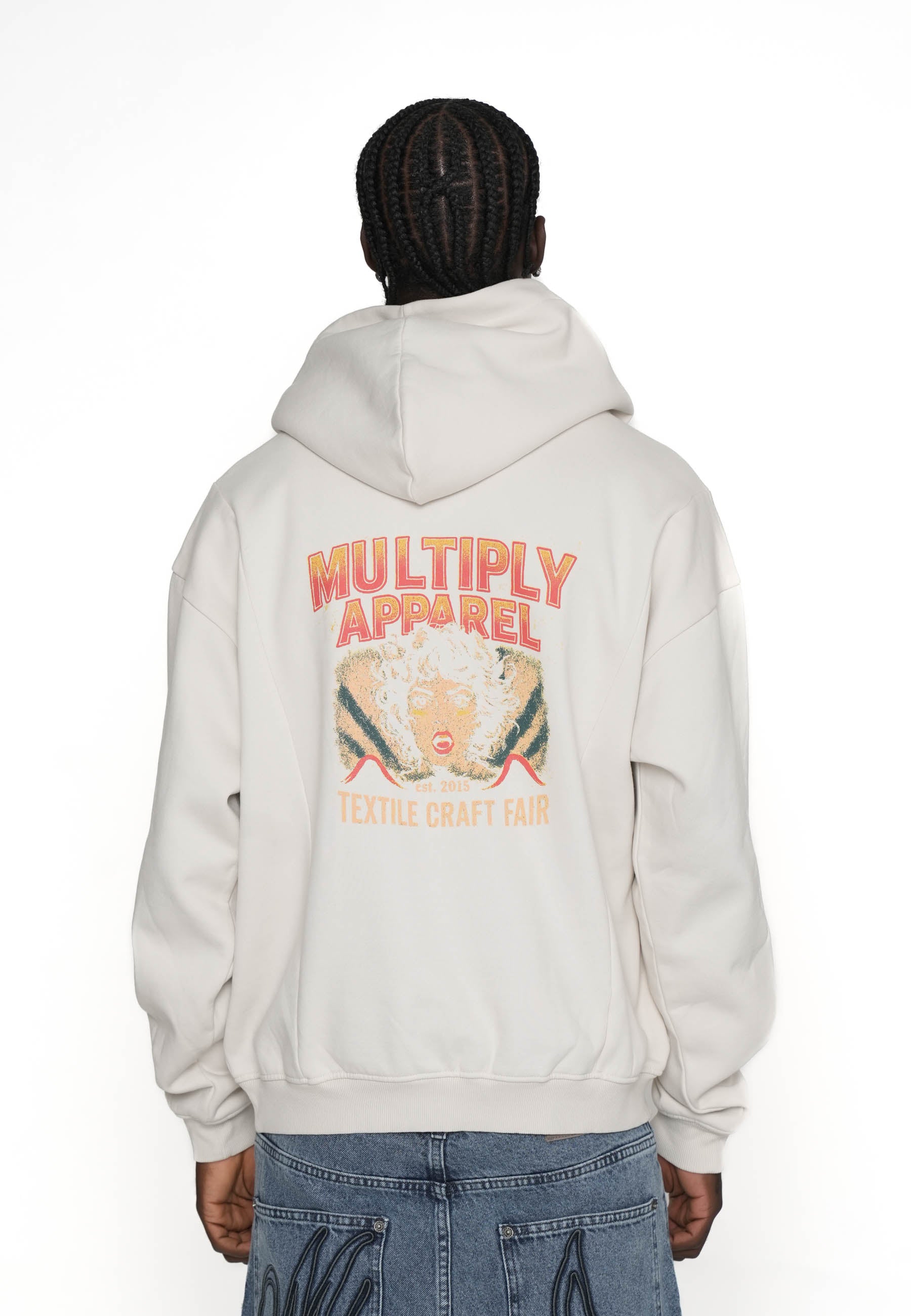 Multiply Apparel Oversize Hoodie CRAFT FAIR Vasporous Gray – weitere Ansicht 4